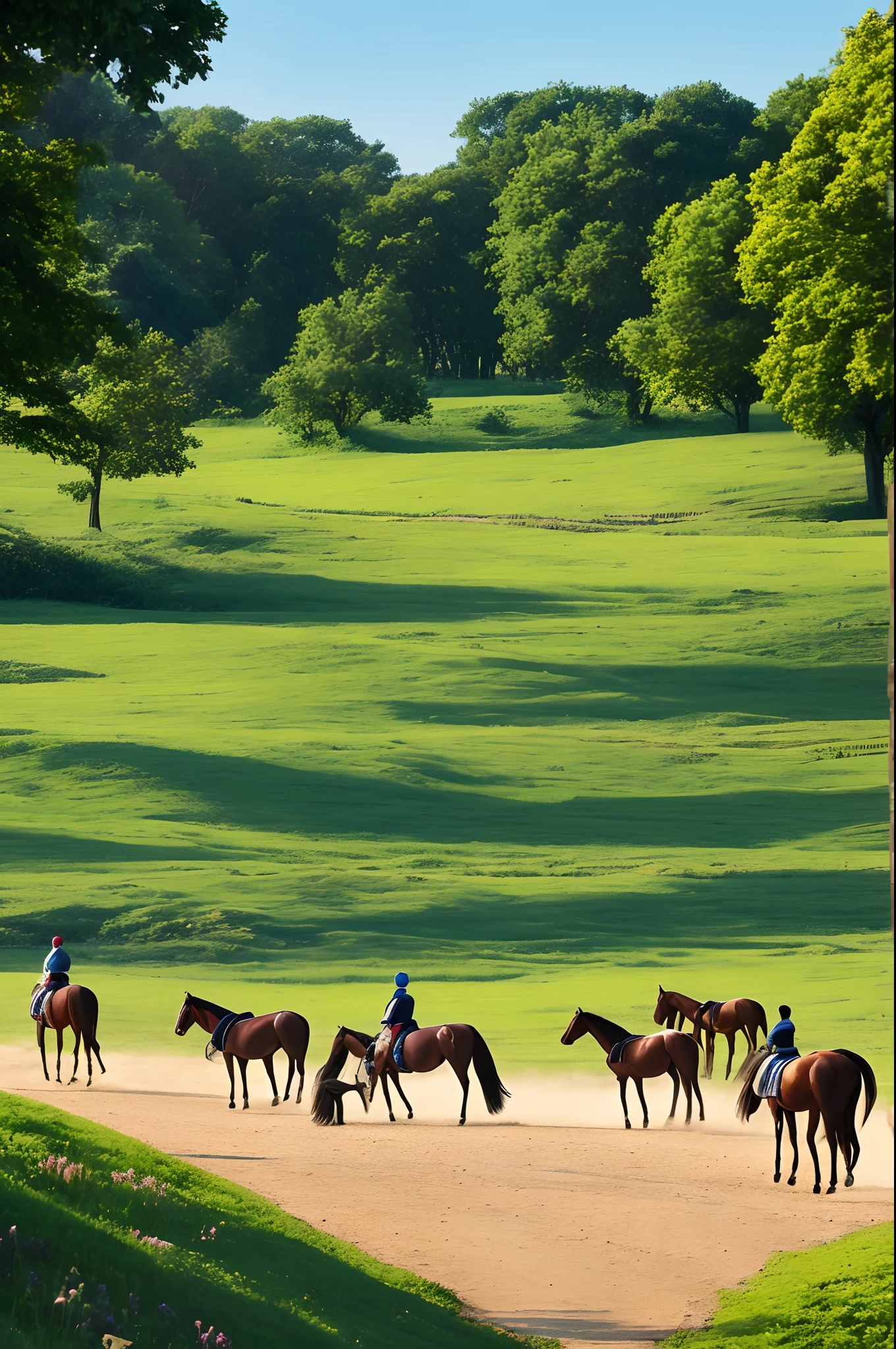 (landscapes、equine、AI)Clean picture、Illustrative --auto