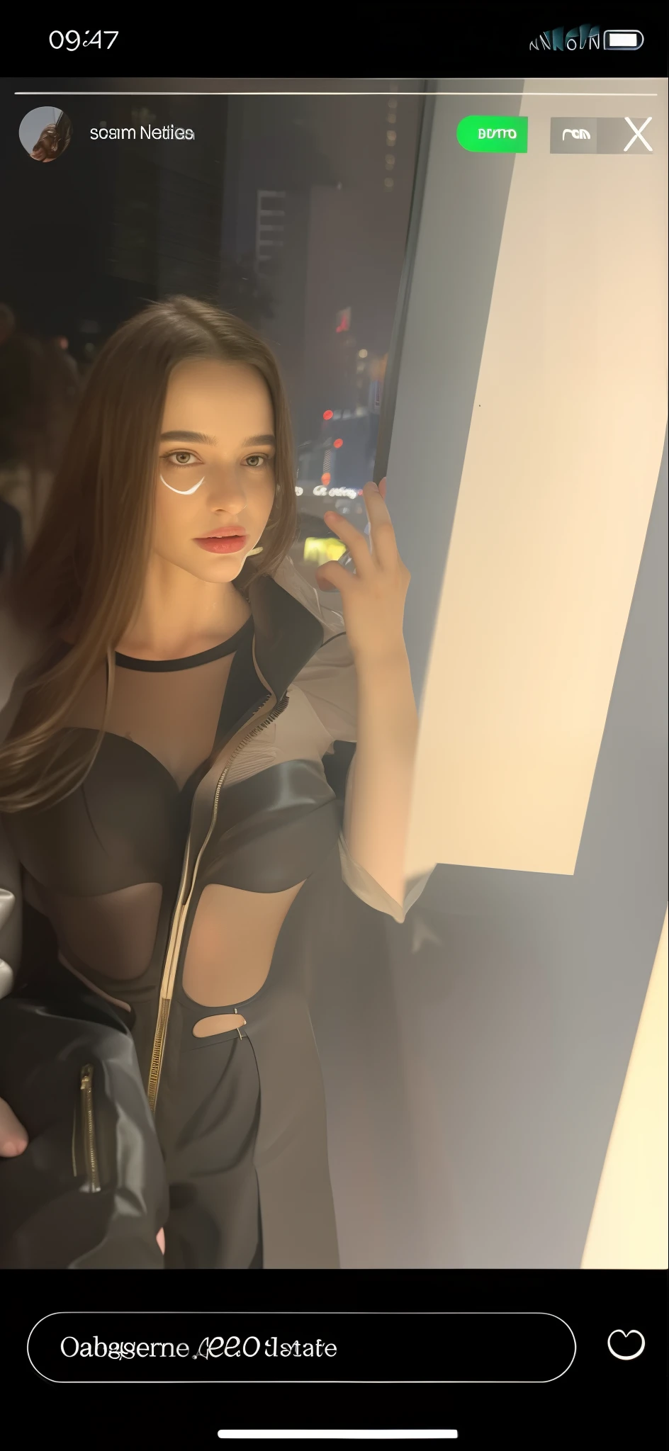 Dasha, Realistic, jacket, Sateen, Sateen, night time, exteriors, (Wet:1.1), looking a viewer,