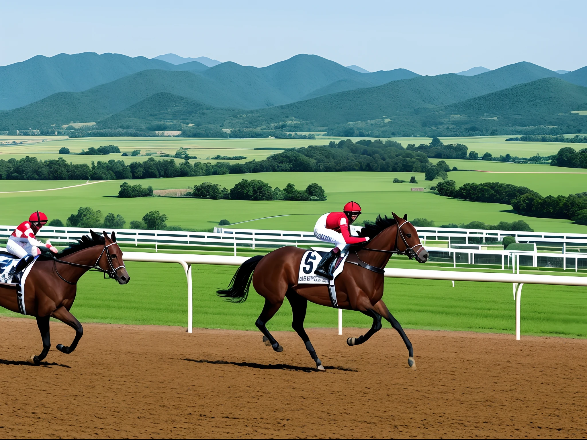 (horse racing、Landscape from afar、overlooks、An ultra-high picture quality)illustratio --auto