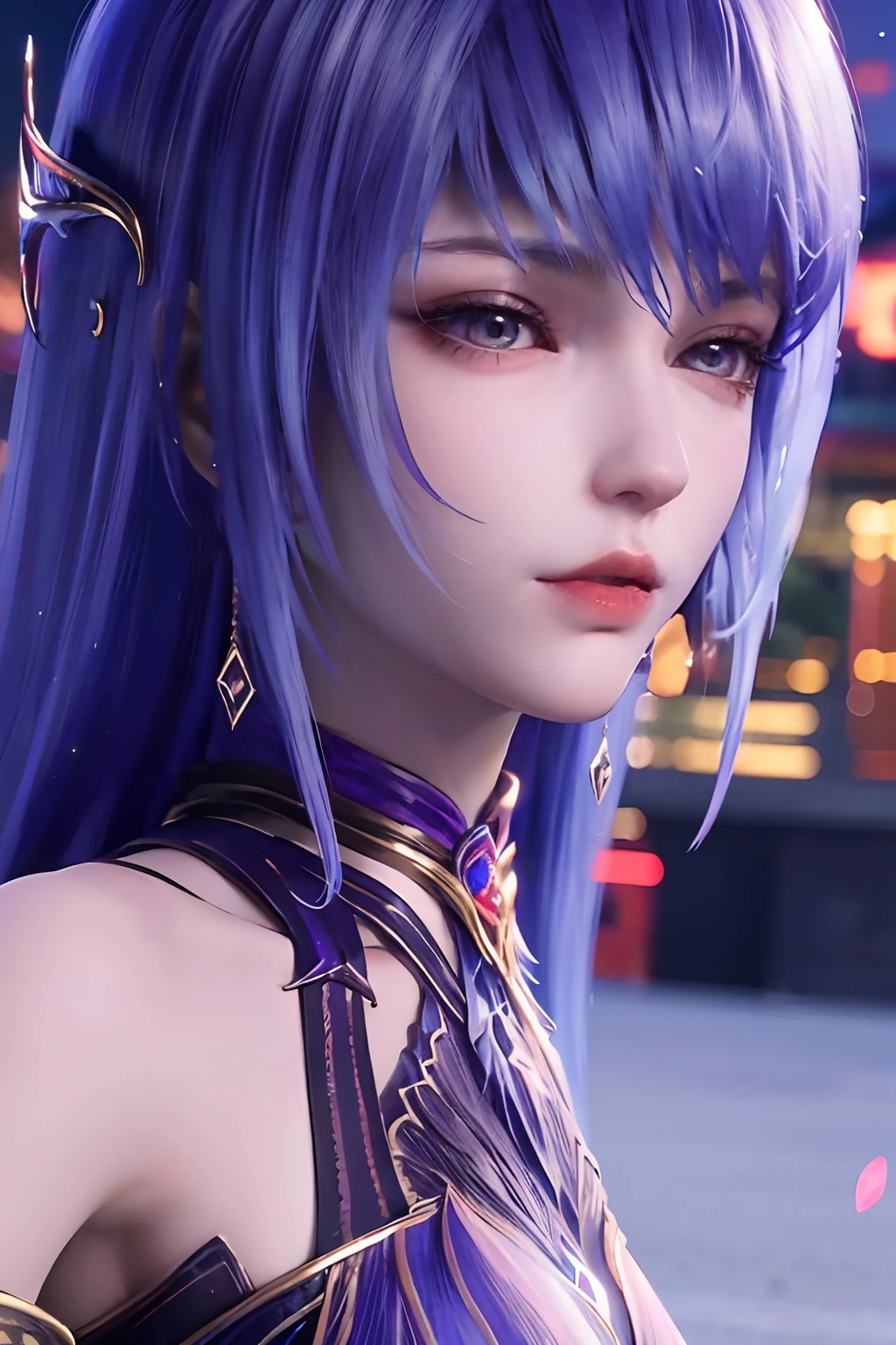 extreme closeup portrait of a pretty woman walking through the city,princess queen, full body xianxia, fantasy outfit, a beautiful sorceress, beautiful celestial mage, ((a beautiful fantasy empress)), extremely detailed artgerm, astral witch clothes