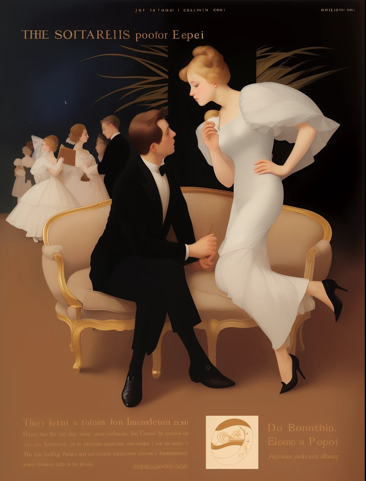Create a starry sky with references in Konstantin Somov