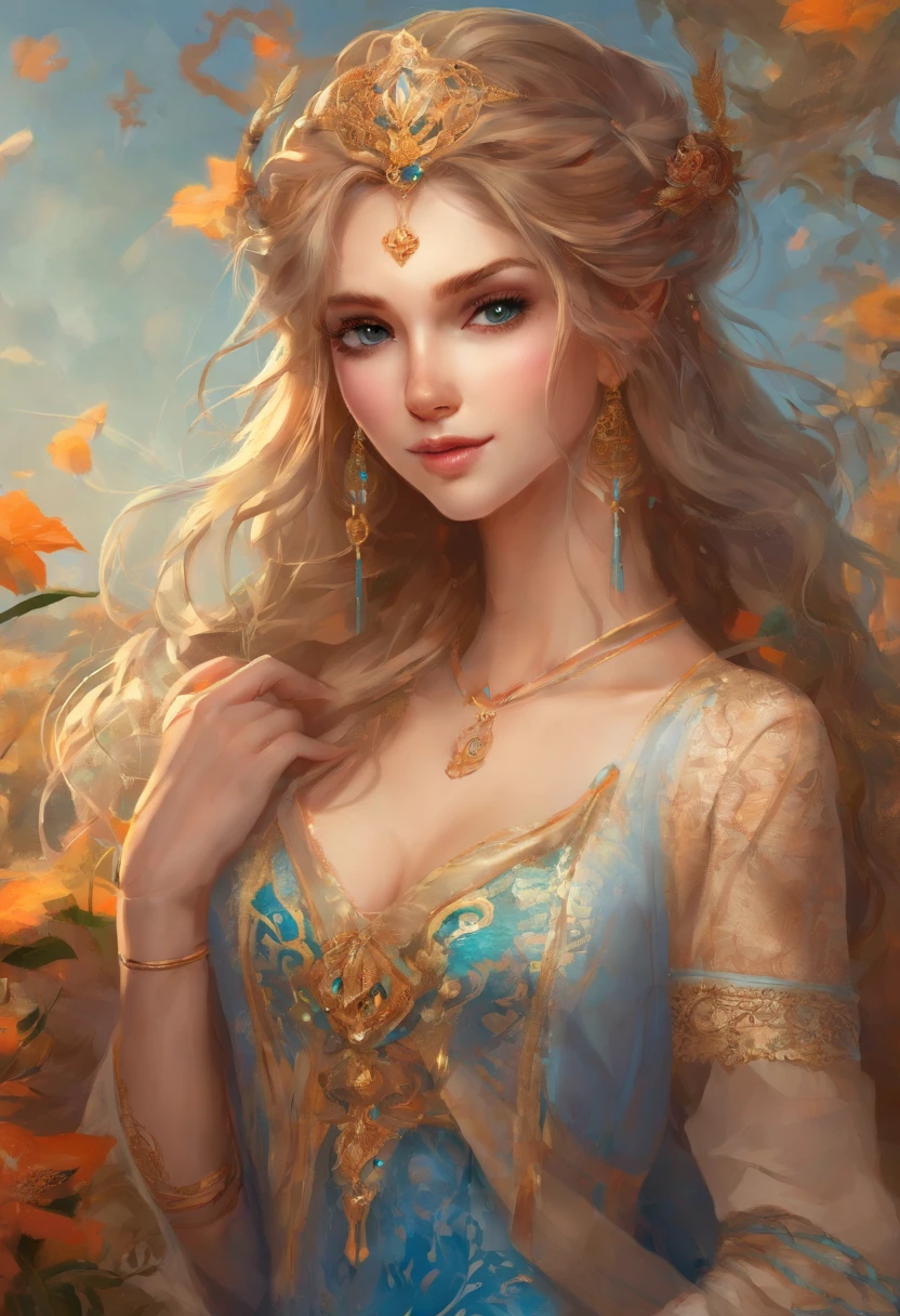 a beautiful princess, elegant, detailed, pretty, (art by dgtlv2 and henry asencio and zeen chin and josephine wall and edwin deakin)