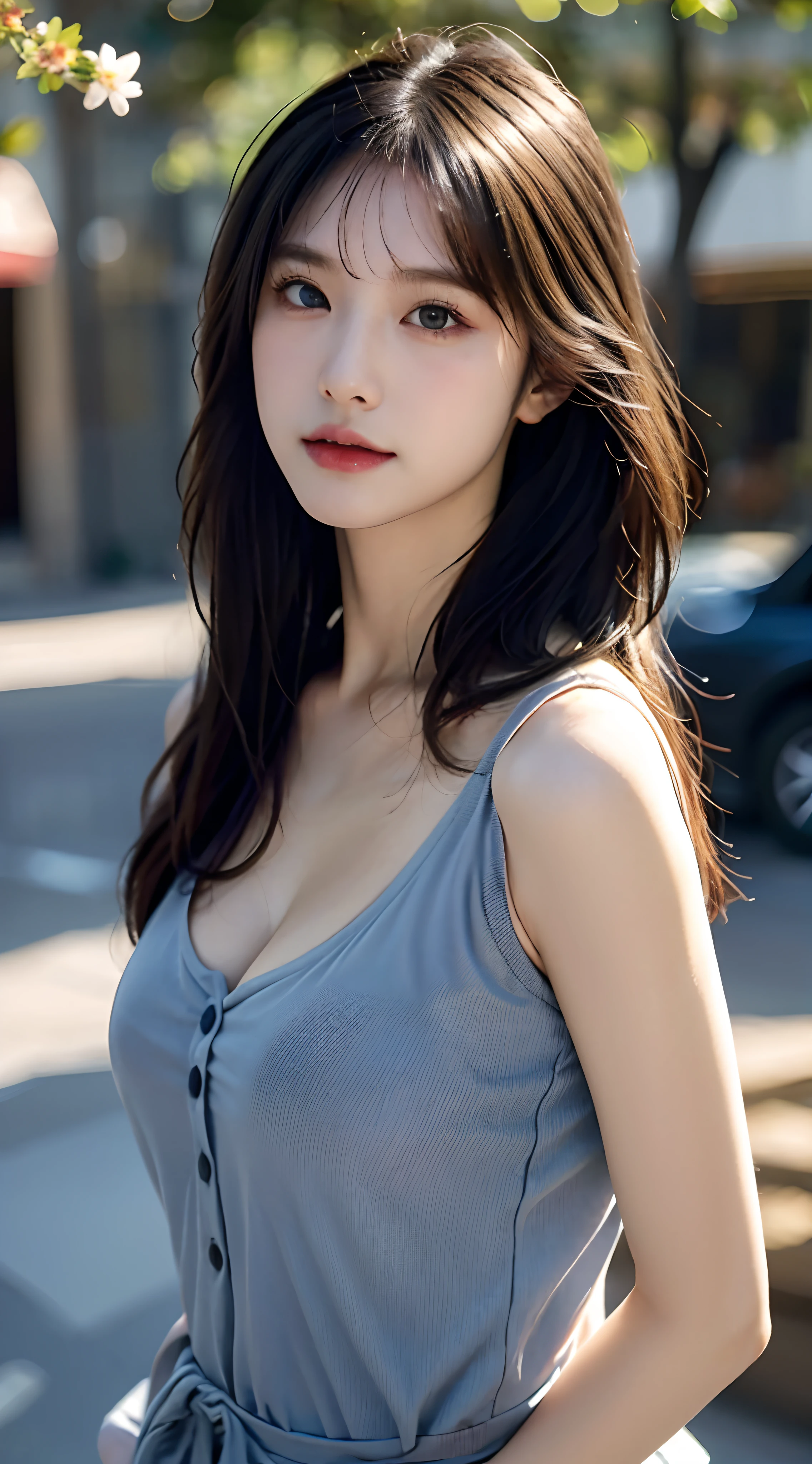 ((Highest quality, 8k, masterpiece: 1.3)), sharp: 1.2, Perfect Body Beauty: 1.6, ((Layered Hairstyles, Small breasts: 1.0)), ((forest)), ((Small face)), Perfect Eyes, (((ponytail))), ((White off-the-shoulder dress)), ((necklace)), Earrings, ring, Bracelet, Hair Accessories, ((Beautiful young woman)), ((Straight nose)), (Eyeliner), Armpit Hair, Bristles, ((Beautiful Skin)), Feminine curvaceous figure, ((Sitting with legs together)), Wavy Hair, Beautiful attention to detail, Super detailed, Highly detailed face and skin texture, fine grain, double eyelid, Black Hair, Big Ass, Lower Body, Thighs, (((Skinny))), Wet and shiny lips, smile, Blushing, Get a grip on your body, ((Anatomically correct human body)), ((Crisp body shape)), Ribs, clavicle, Protruding skeleton, Raised hair, A face without nasolabial folds