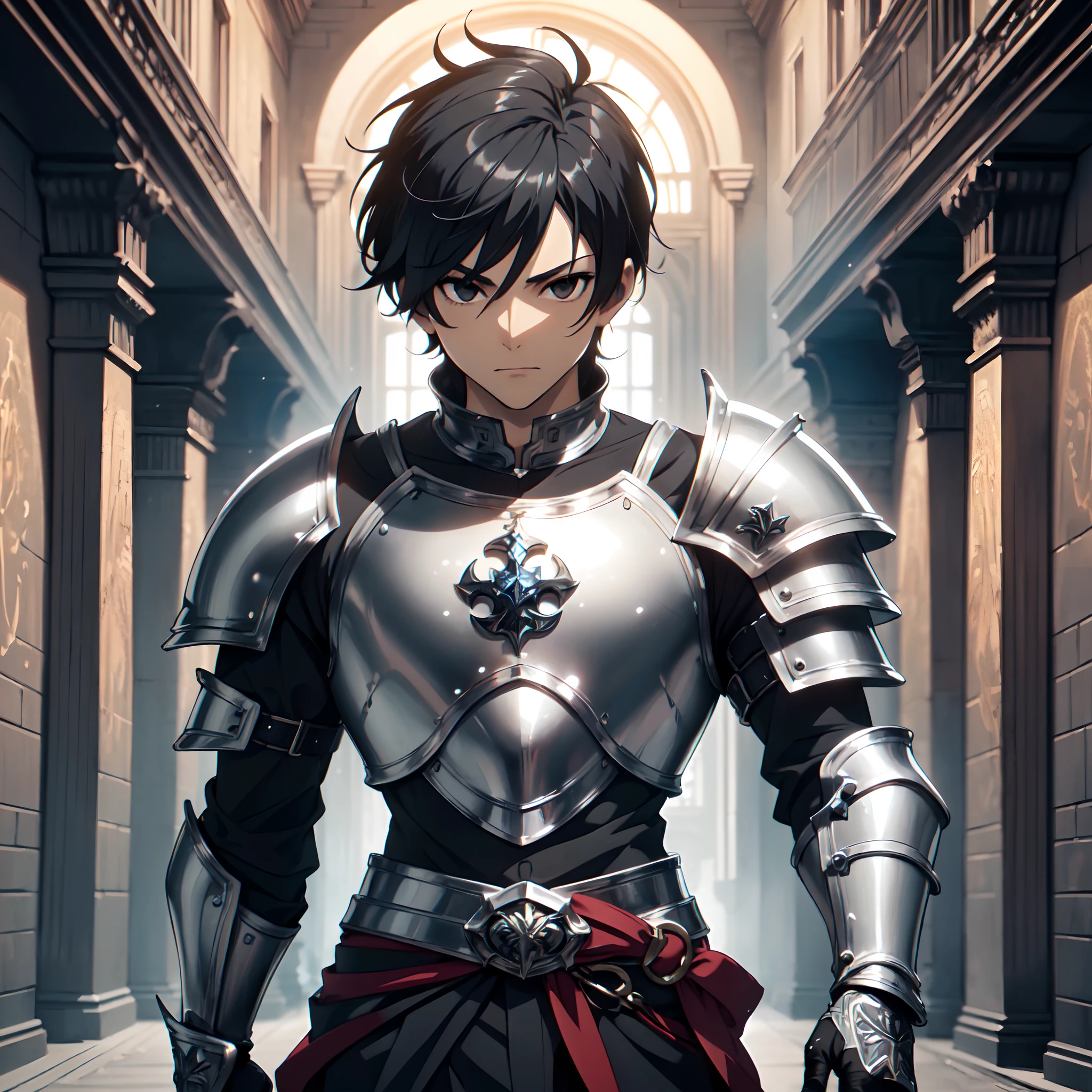 128K Ultra High Definition,
128K Ultra High Quality,
128K Ultra High Resolution,
Best Definition,
Best Quality,
Best Resolution,
Perfectly Detailed,
Perfectly Designed,
Extremely Detailed,
Extremely Designed,
Hyper Detailed,
Hyper Definition,
Hyper Quality,
Hyper Resolution,
Masterpiece,
(((Anime))),
Body Shot,
(((Boy))),
Handsome,
Muscular Body,
(((Black Short Hair))),
(((Black Eyes))),
(((Hyper Detailed & Perfectly Designed Silver Armor Plates))),
(((Hyper Detailed & Perfectly Designed Baron Armor))),
(((Inside Of Medieval Royal Palace Background Scenery))),