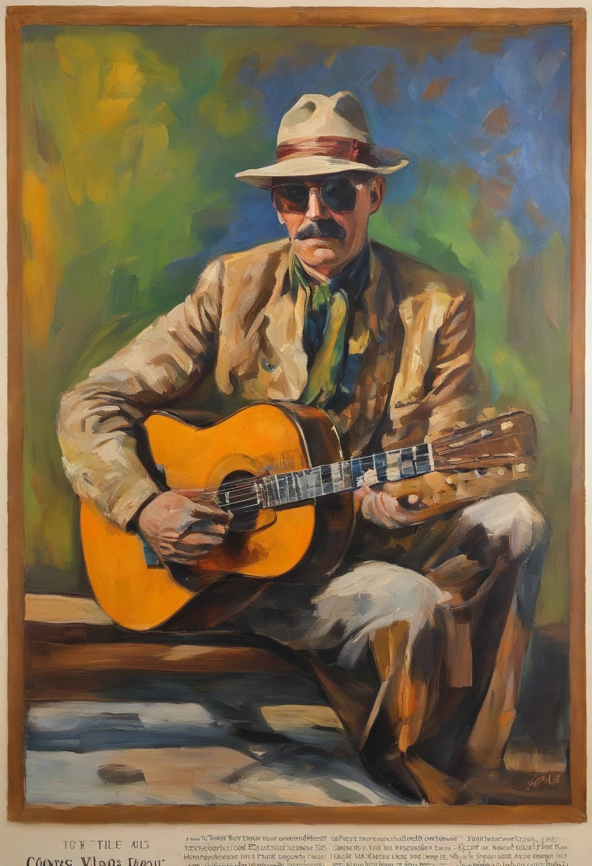 Arafed man sitting in the back of a car playing a guitar, carregando uma guitarra, Brasil, Neil Jovem, Leonardo Cohen, fotografia promocional, 1976, 1 9 7 6, Estreito de George, an album cover, Directed by: Ray Parker, hunter s thompson, O guitarrista, 1978, 1 9 7 8, 1972, cores vibrantes.