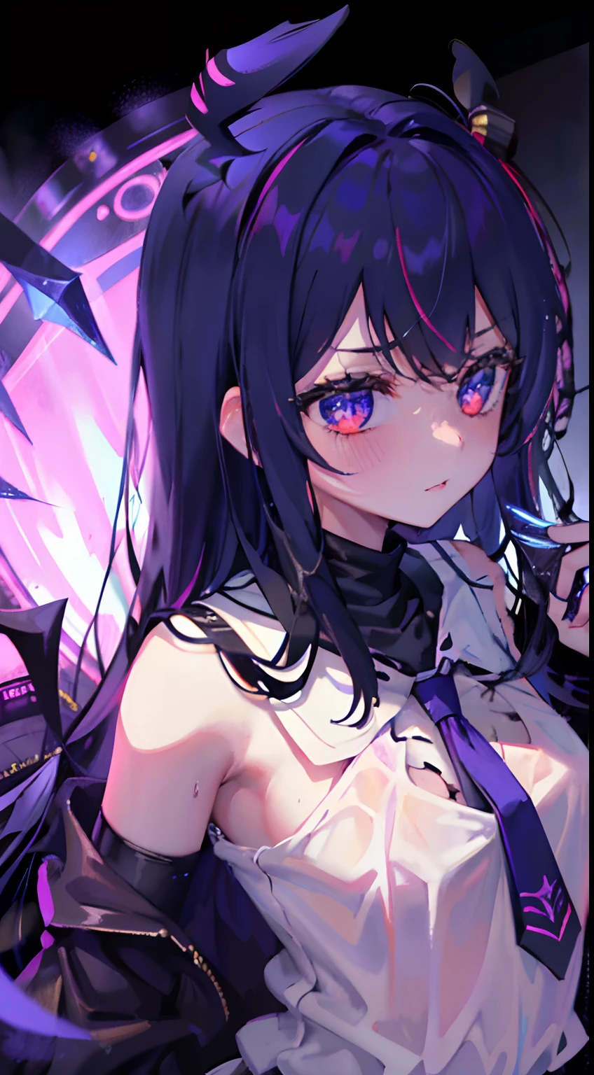 draw, depraved, Darkness, s girl, Wings, Evil,Sexy，Heteropupil,Viscous liquid all over the body, juice,