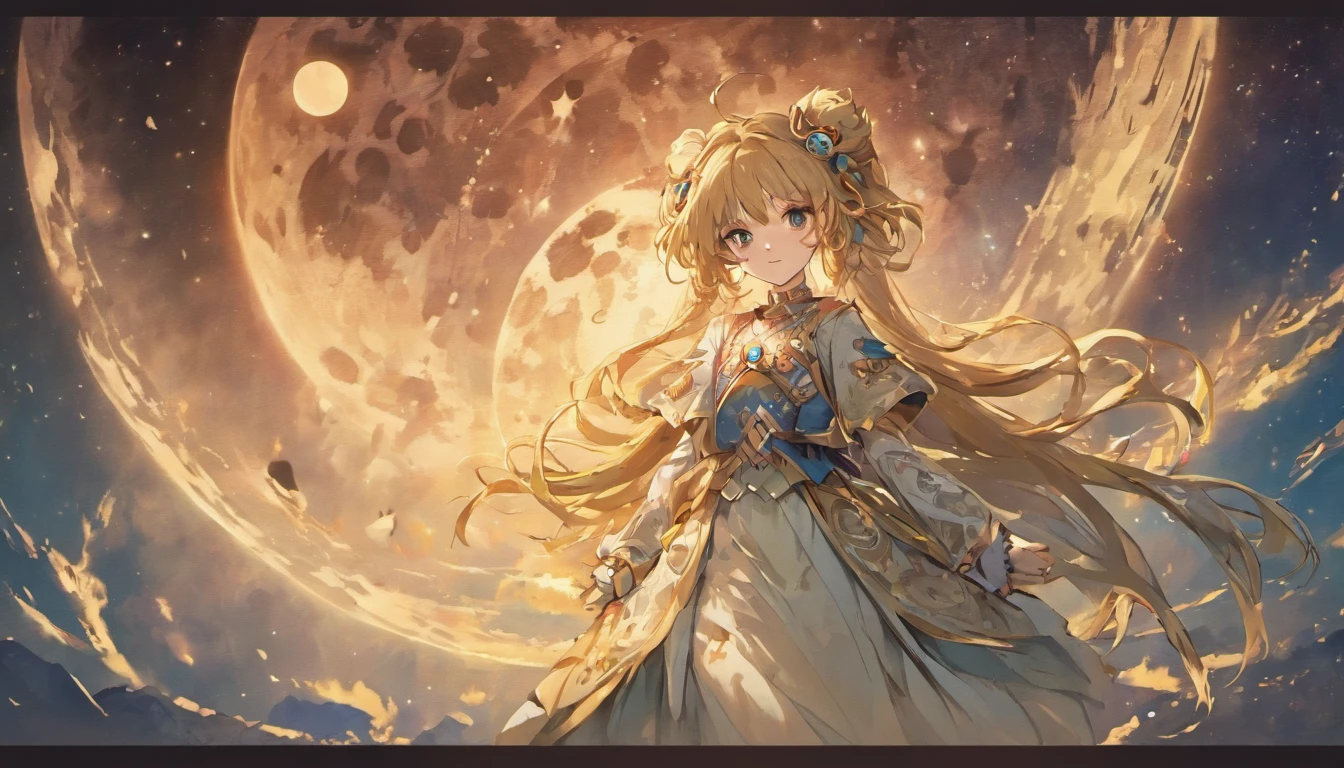 The ancients' imagination of the moon,period costume,National style