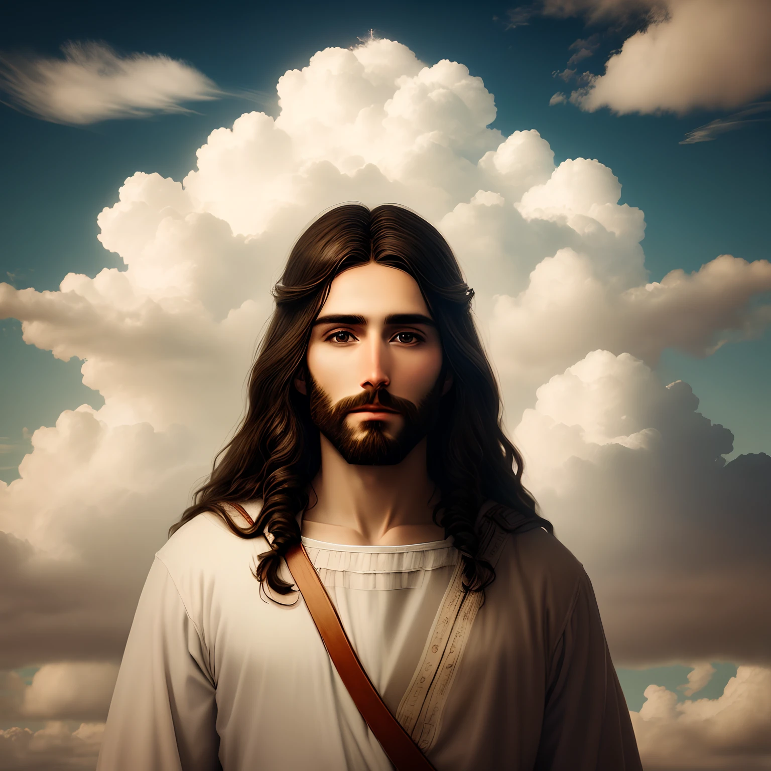 Jesus in the clouds