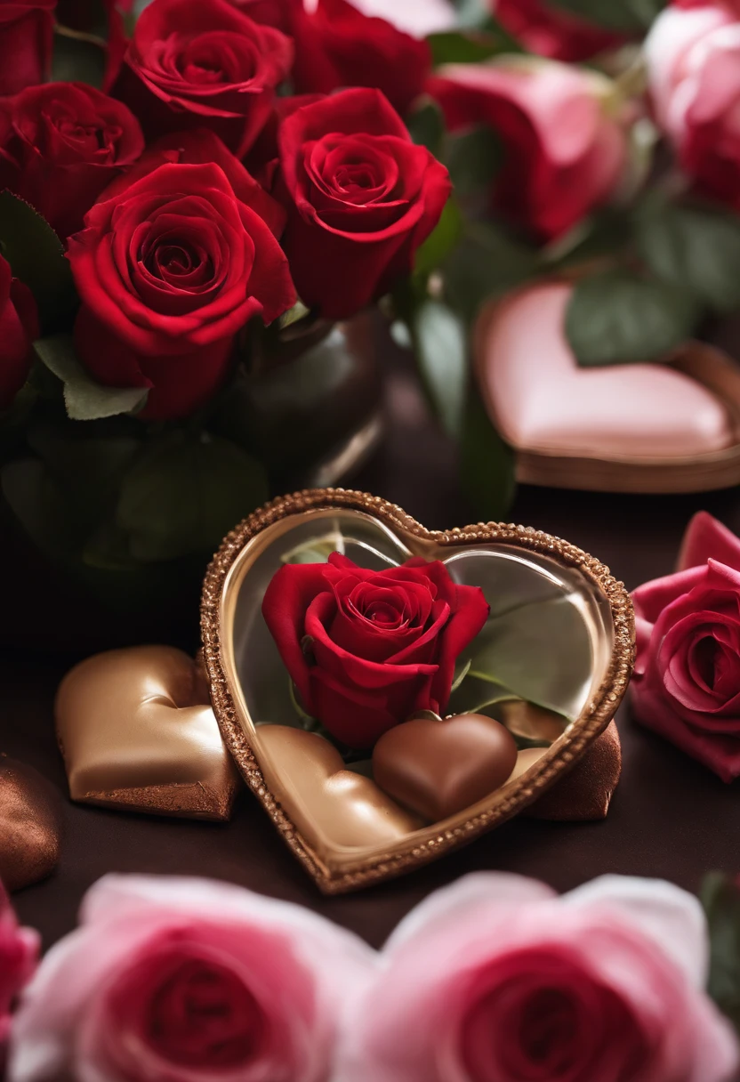 "Darleny" corazones rosas y chocolate