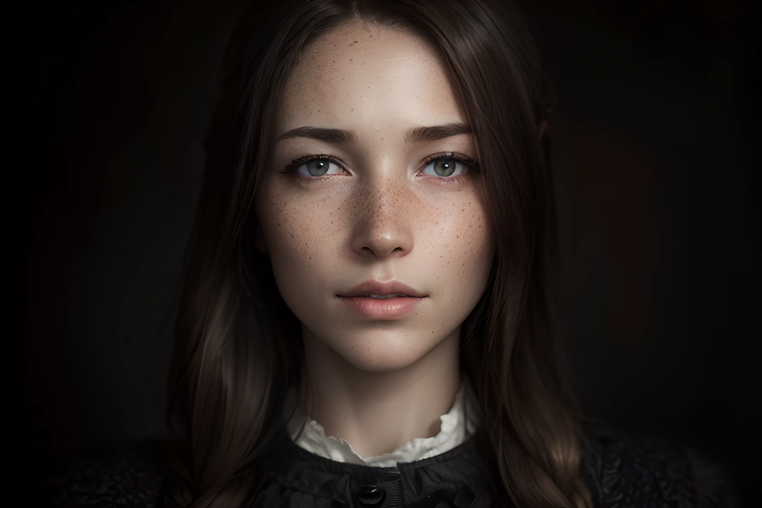 woman with freckles 8k resolution