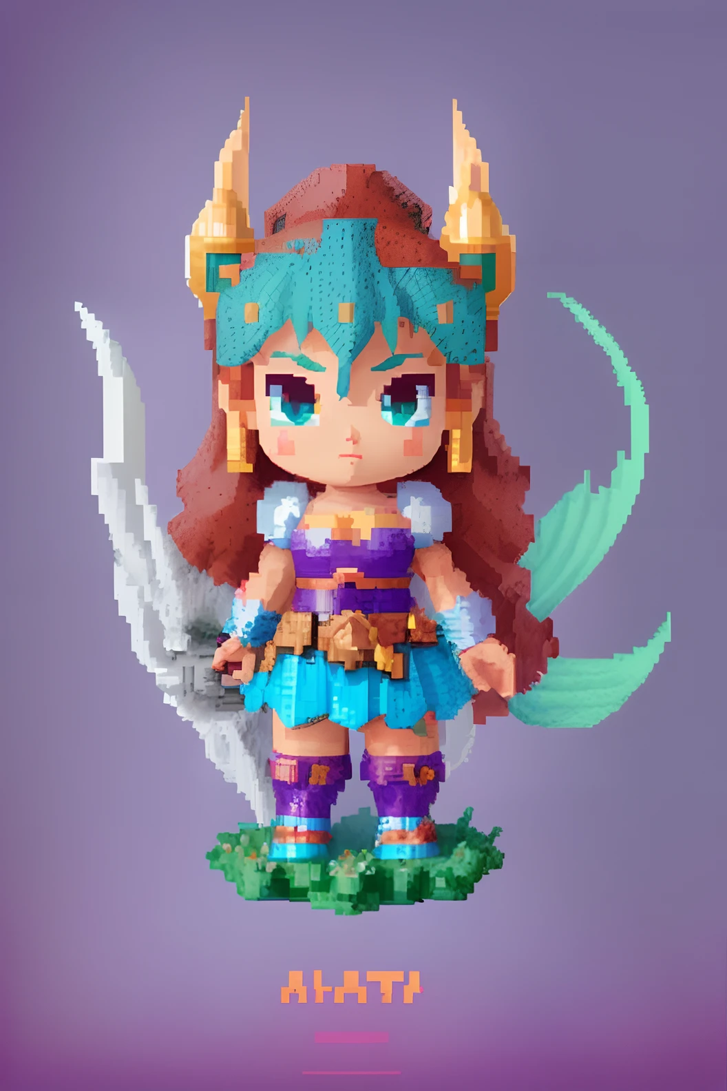 3D Pixel Art 、Cute Body Warrior. Full Body 3D Pixel Art Game Animation, Detailed illustration vivid cute european girl head print, appearance々Hairstyles and facial expressions fantasy splash, vintage t-shirt design, In the style of Studio Ghibli, pastel tetradic colors, Very beautiful princess ornaments、3D vector art,Realistic Warrior、Cute and quirky, Fantasy Art, Watercolor effect, Woman with a very beautiful face, adobe ilustrator, handdraw, Digital Painting, Low-poly, Soft lighting, Big eyes、Full body 、Rabbit 、Full Body Warrior