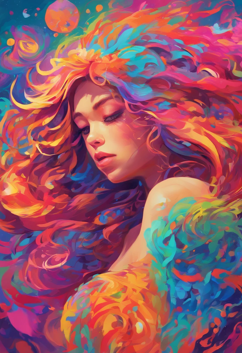 ((top-quality, 8K)), (Realistic), (Face Focus: 1.1), Kawaii Girl, Hair fluttering in the wind,  (nudde: 1.3)、D Cup Breasts、Hands are touching the cheeks