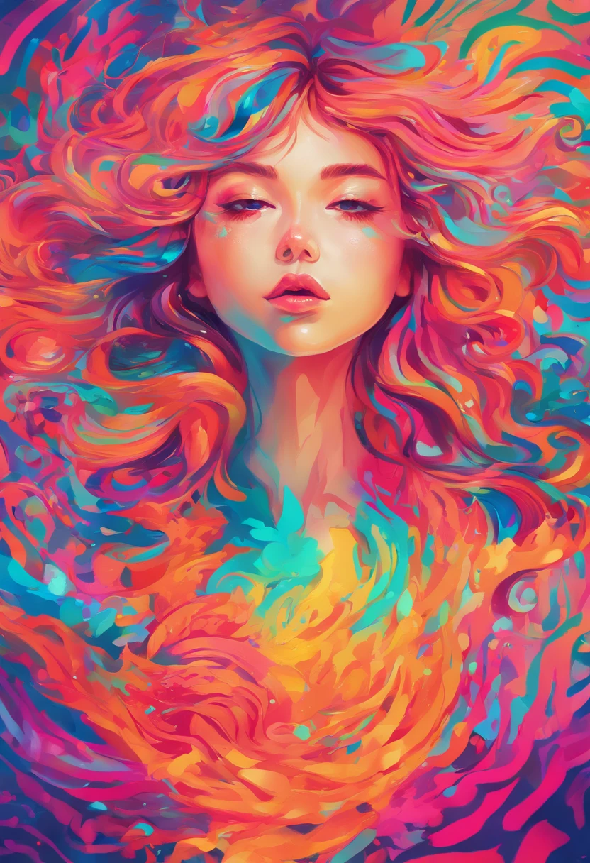 ((top-quality, 8K)), (Realistic), (Face Focus: 1.1), Kawaii Girl, Hair fluttering in the wind, (nudde: 1.3)、D Cup Breasts、Hands are touching the cheeks