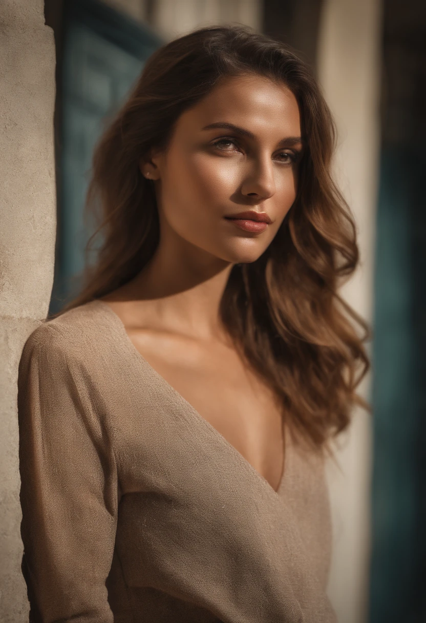 Best quality,Ultra-detailed,Portrait professionnel, External environment, Couleurs vives, tons chauds, natural lighting, Veste en jeans, talons hauts, longues jambes, expression confiante, cheveux flottants, sunny day, ciel bleu clair, paysages ruraux, Route solitaire, voitures qui passent, composition dynamique, Regard intense, Seductive beauty, Attractive features, Des yeux captivants, texture de peau exquise, realistic shadows and highlights, Impeccable attention to detail, Striking realism, seductive pose, Proud posture, Expression of hope, Fashionable style