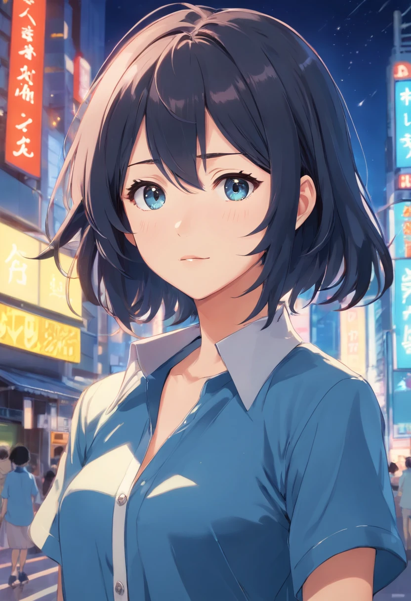 um desenho de uma menina com um cabelo preto e uma camisa listrada, anime moe artstyle, sombreamento estilo anime plano, retrato estilo anime, estilo de anime limpo e detalhado, em estilo anime, desenho estilo anime, estilo anime semi-realista, Fubuki, black and white manga style, Retrato anime de Shiina Ringo, Retrato de uma garota de anime, retrato anime