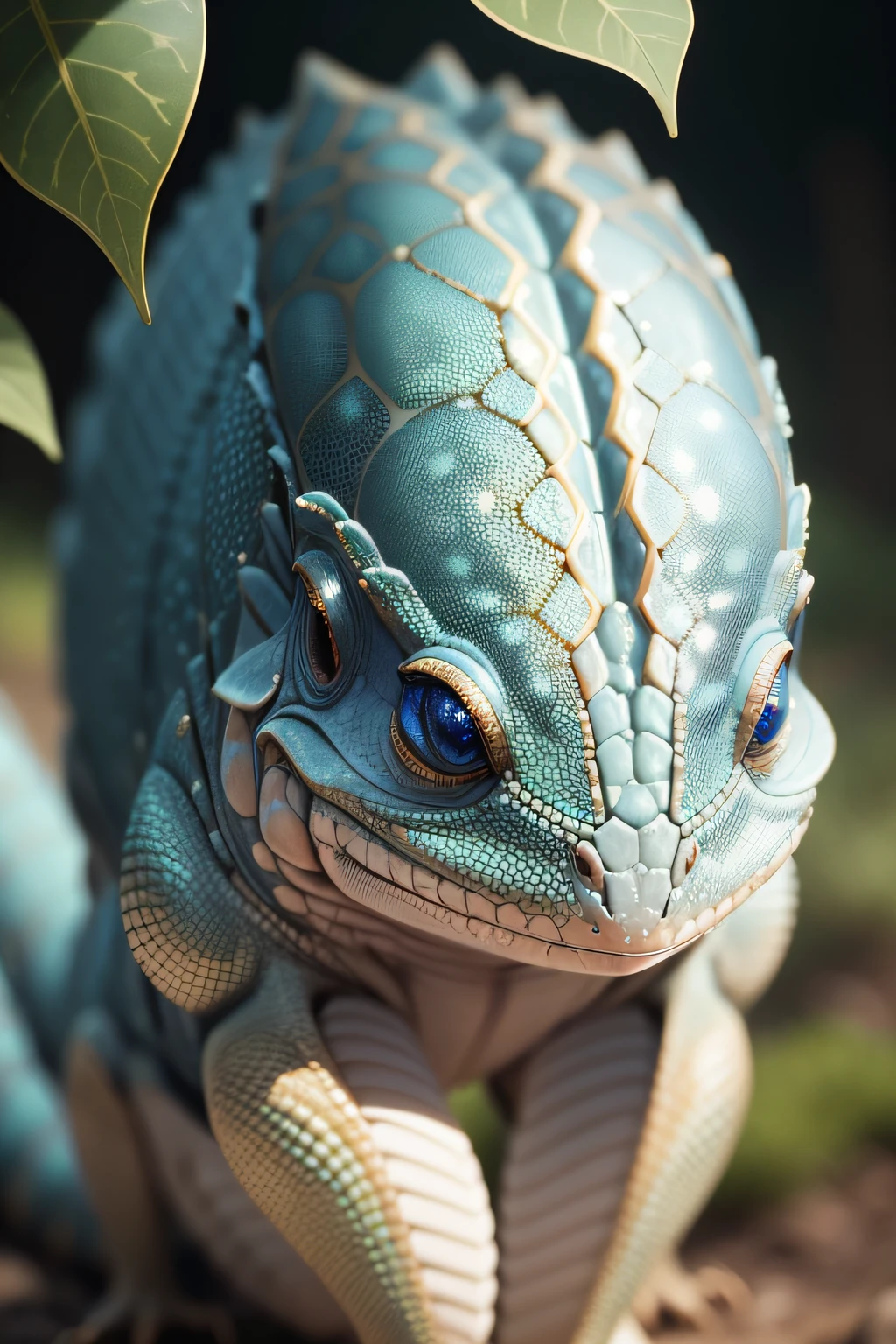 The exquisite texture of the supple scaly lizard skin with its delicate patterns and shimmering hues evokes a sense of awe and wonder capturing the imagination with its natural beauty and captivating charm