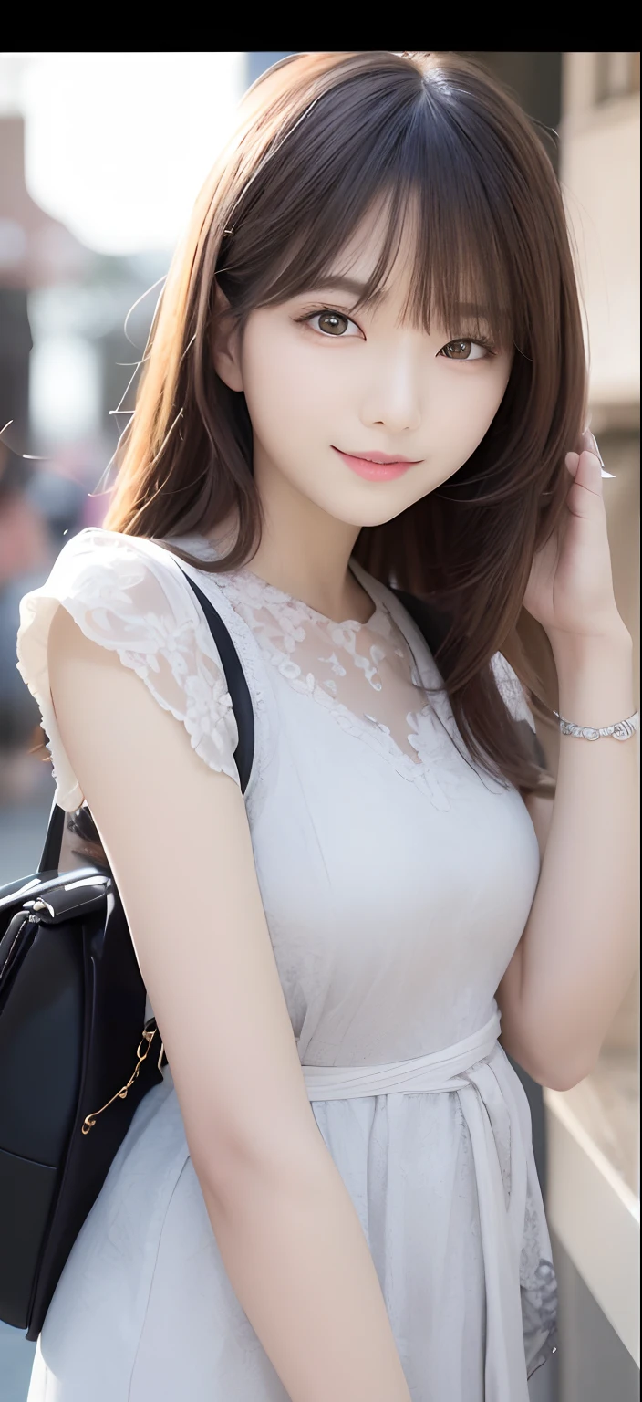 arafed asian woman in white dress posing for a picture, beautiful Korean women, the face of a beautiful Japanese girl, Gorgeous young Korean woman, Beautiful young Korean woman, girl cute-fine-face, Korean Girl, Young adorable Korean face, Beautiful Asian Girl, young cute wan asian face, Chinese girl, full bodyesbian、a smile