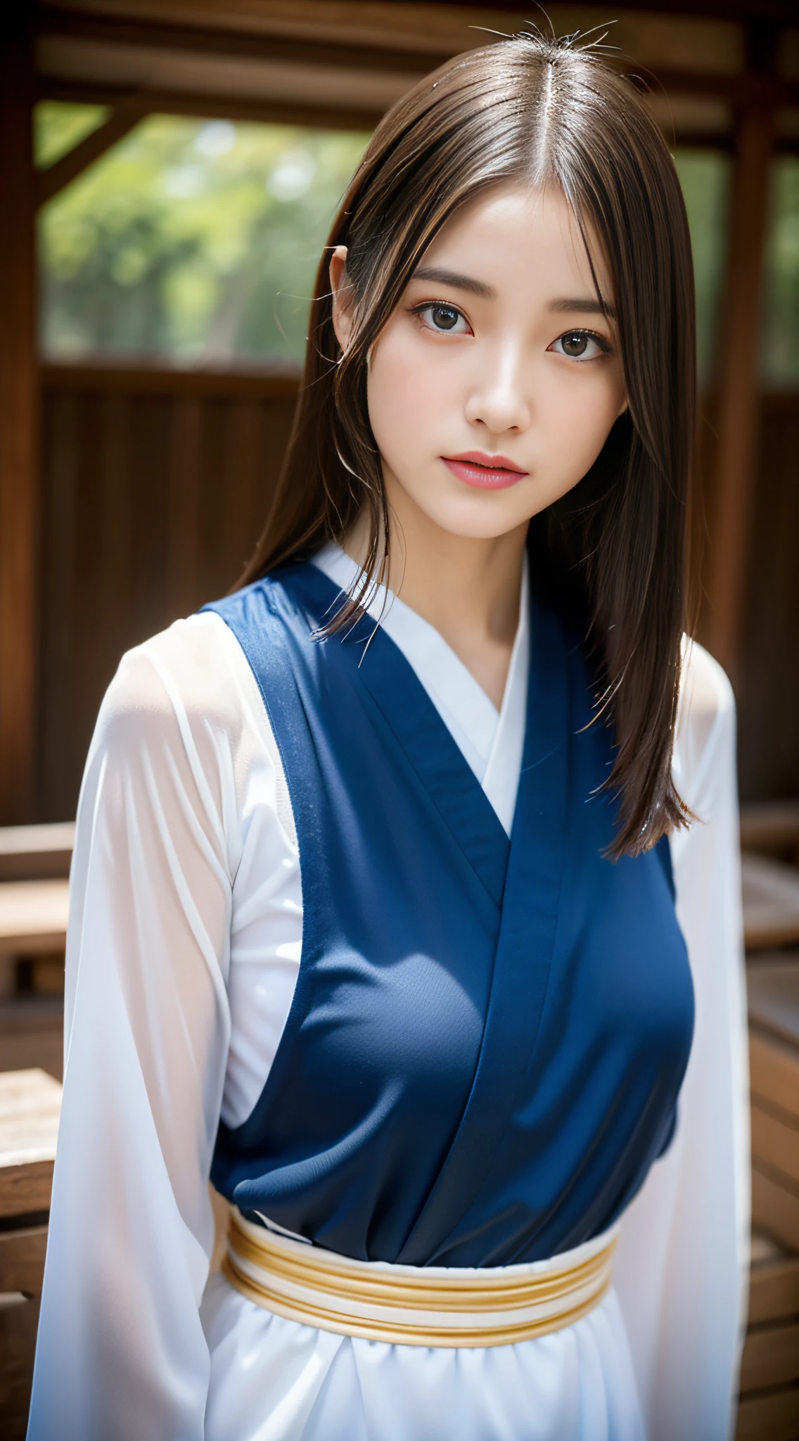 (((32k,high detal,high-detail、masterpiece,Attention to detail,full body Esbian,Lori,独奏))),Raw photo & realistic atmosphere,beautiful dark blue eyes,Detailed mouth,Glossy lips,Detailed eyebrows,Eyes drawn in detail with soft white skin that shines in every detail、Very beautiful eyes with azure eyes,Detailed lips、Very beautiful face,Very well-formed face、Lifelike face,shiny beautiful lips,Beautiful eyebrows,Infinite reality,Japan High School Uniform Best Design, Realistic Young Gravure Idol,Very cute beautiful girl samurai , Young Sensual Gravure Idol, Young Gravure Idol, Beautiful and cute from the Edo period17-year-old killer,the whole body is wet,dripped out,with a flushed face,Tremendously beautiful17-year-old girl,The body is dripping wet,Sheer clothing,short-cut,Brown shiny hair,Hair is wet,Dripping water,dripping,(bare-legged,,Wet and see-through,Samurai attire,samurais,Beautiful kind eyes,Looking at the camera:1.5),(youthfulness,Sharp eyes,Serious beautiful look,well-shaped breasts,,Immature body,Japan no Tsuji slash,Japan killers of the Edo period,Edo period cut-off:1.6)