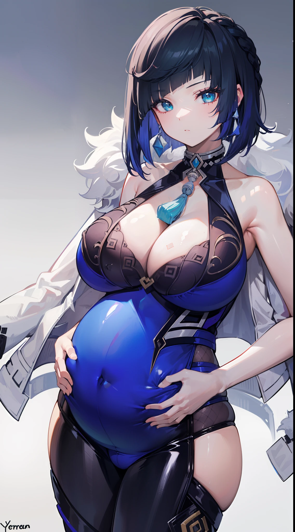 (8K, Best quality, tmasterpiece:1.2),\(eye detailed\),\(Facial features\),(\(Clothes detail details\)\),(Yelandev
Yeran Ende:1.3),(huge tit),full bodyesbian,(Facial focus) ,Very detailed CG unity 8K wallpaper,hugefilesize,ultra - detailed,A high resolution,absurderes,beautidful eyes,Ray traching,A shadow of drama,finely detailled,Dramatic angles,Hyper-detailing,(1 girl:1.3),(Solo),Mature female, a matural female, thick thight, busty figure,spy,Latex bodysuit,pregnant belly,Pregnant belly