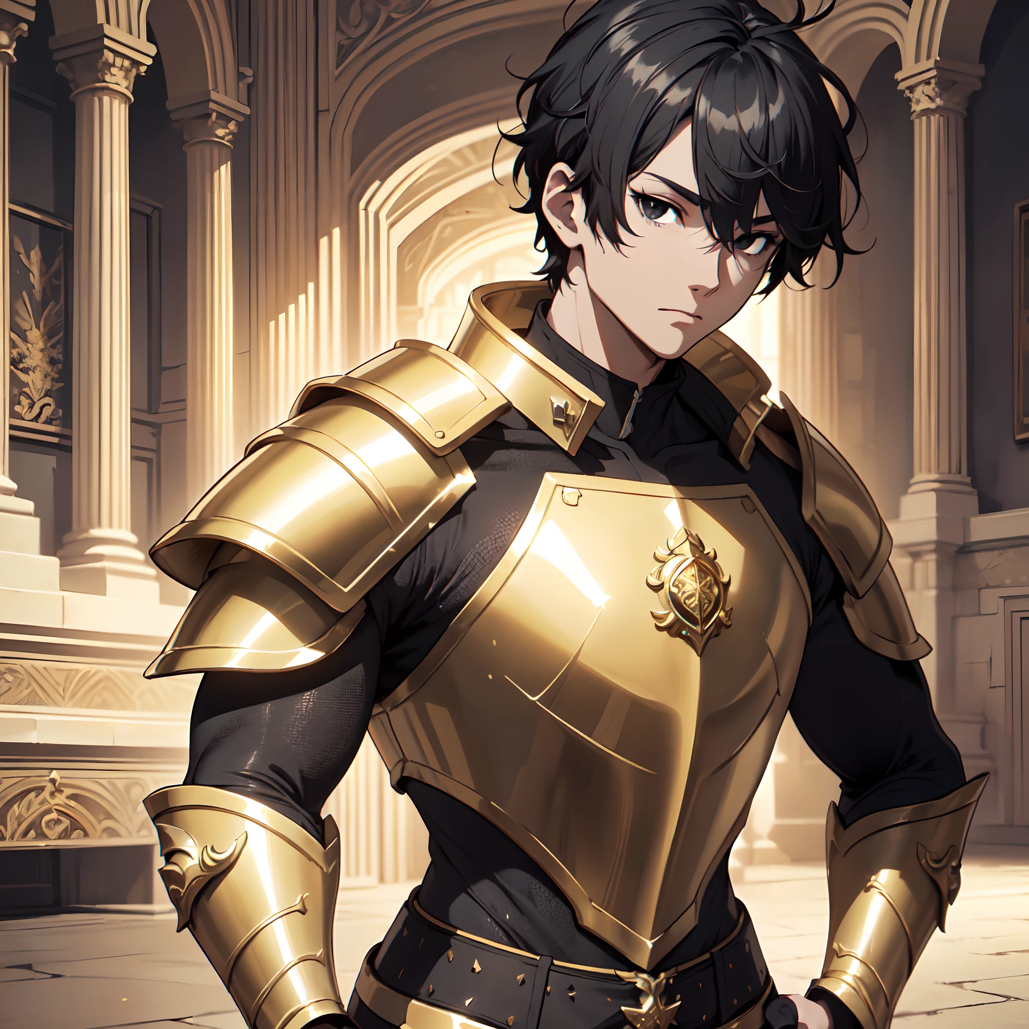 128K Ultra High Definition,
128K Ultra High Quality,
128K Ultra High Resolution,
Best Definition,
Best Quality,
Best Resolution,
Perfectly Detailed,
Perfectly Designed,
Extremely Detailed,
Extremely Designed,
Hyper Detailed,
Hyper Definition,
Hyper Quality,
Hyper Resolution,
Masterpiece,
(((Anime))),
Body Shot,
(((Boy))),
Handsome,
Muscular Body,
(((Black Short Hair))),
(((Black Eyes))),
(((Hyper Detailed & Perfectly Designed Gold Armor Plates))),
(((Hyper Detailed & Perfectly Designed Baron Armor))),
(((Inside Of Medieval Royal Palace Background Scenery))),