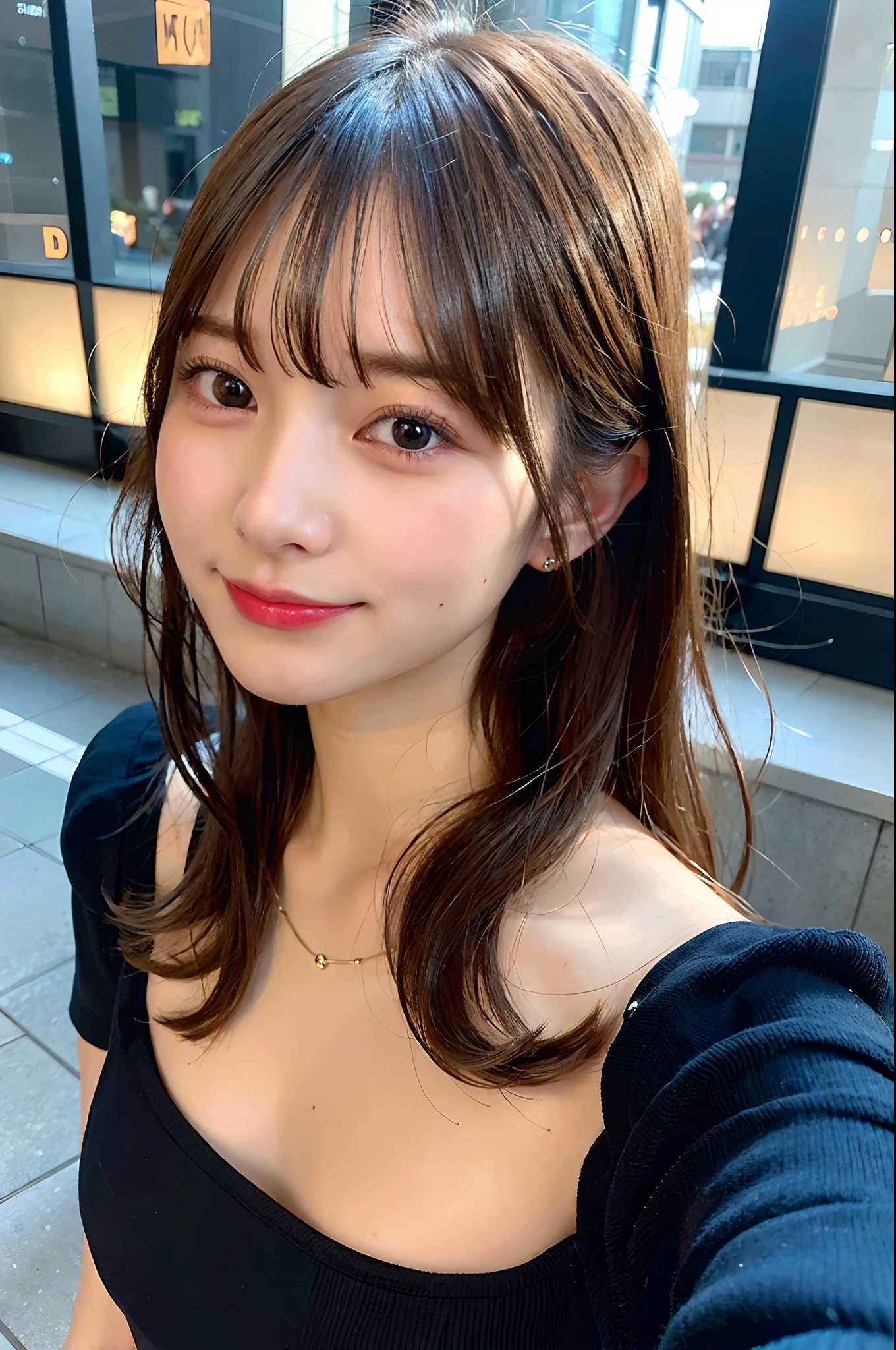 (top-quality、8K、32K、masuter piece、nffsw:1.2)、profile、(slim figure:1.2)、(s lips) 、17 age、a blond、a black T-shirt、Colossal tits、二重まぶた、shinny skin、Realistic rays、mare、beauitful face、(A smile:1.3)、crouching down、(From above:1.2)、(a closeup:1.4)、blurry backround、(Front Focus)、(Dark: 1.6)、Fantasy Art、photoRealstic、Professional Lighting、extra detailed face、Award-winning、deep-shadows、