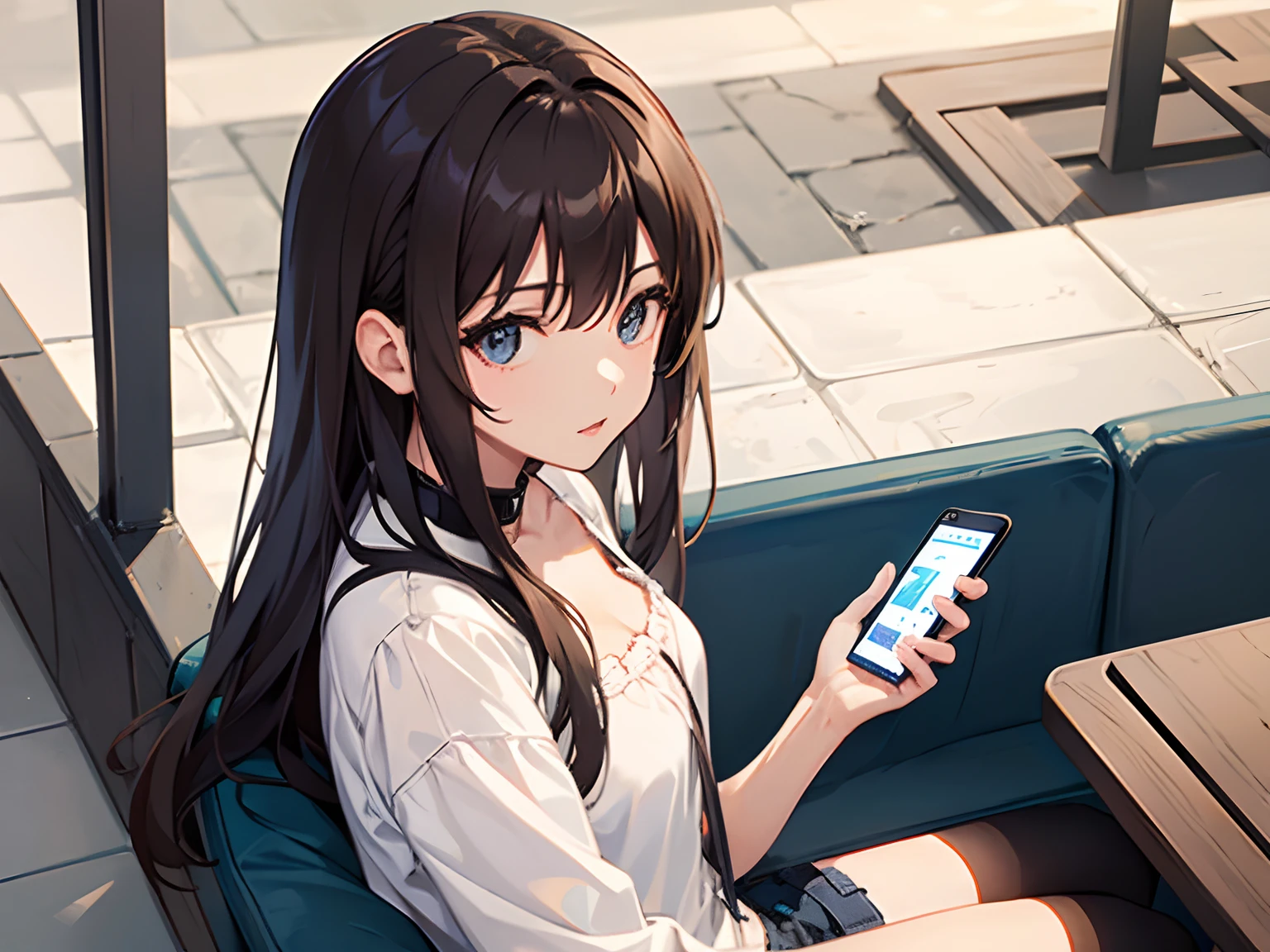 Precise shape of the hand holding the smartphone