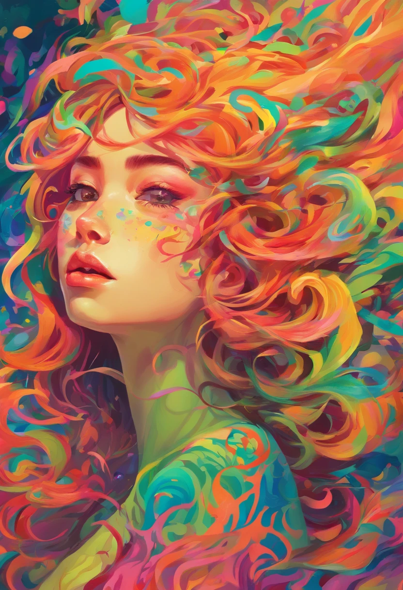 ((top-quality, 8K)), (Realistic), (Face Focus: 1.1), (verdant: 1.3), Kawaii Girl, Hair fluttering in the wind, Facing to the side, Eyes closed, (nudde: 1.1)、D Cup Breasts,Countless rains