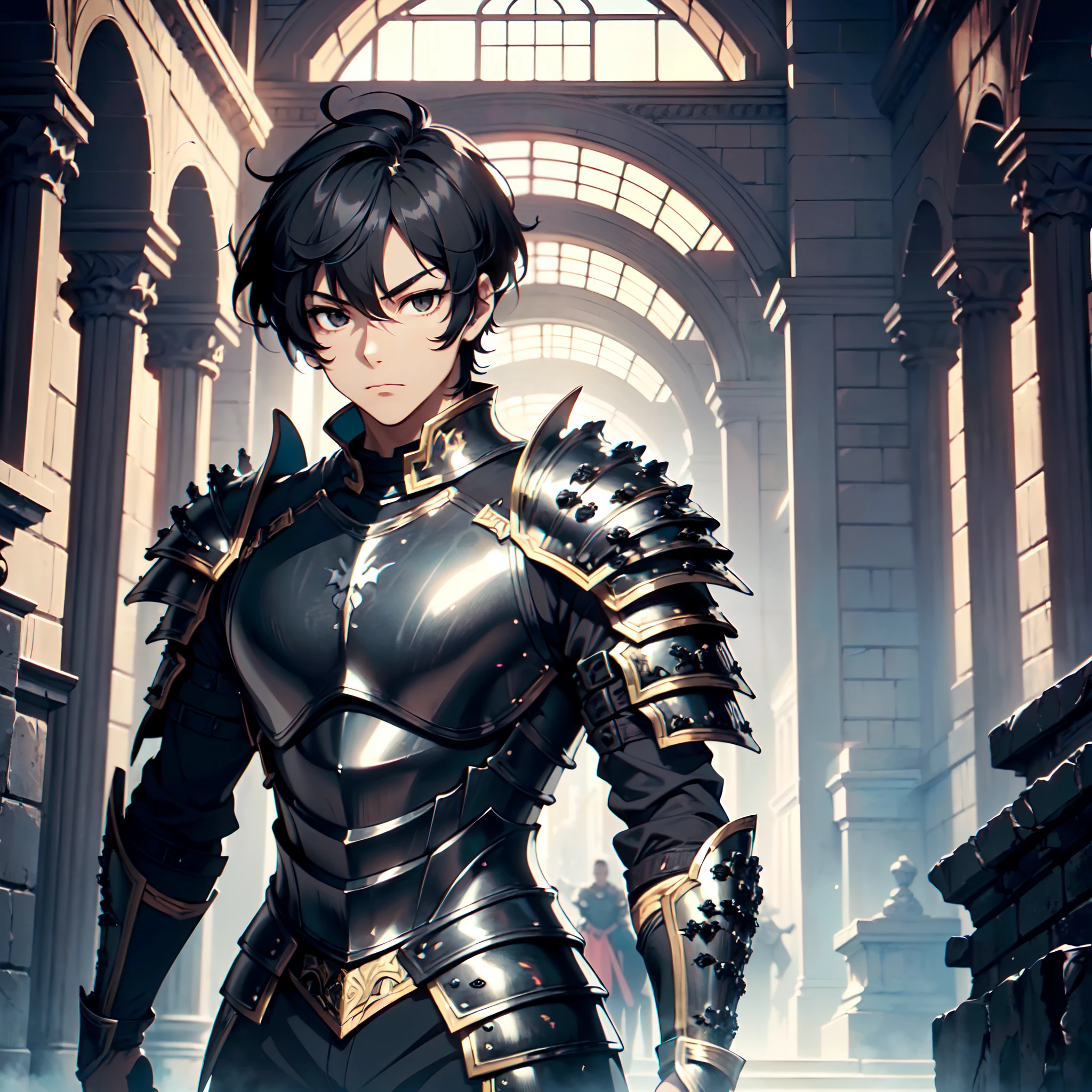 128K Ultra High Definition,
128K Ultra High Quality,
128K Ultra High Resolution,
Best Definition,
Best Quality,
Best Resolution,
Perfectly Detailed,
Perfectly Designed,
Extremely Detailed,
Extremely Designed,
Hyper Detailed,
Hyper Definition,
Hyper Quality,
Hyper Resolution,
Masterpiece,
(((Anime))),
Body Shot,
(((Boy))),
Handsome,
Muscular Body,
(((Black Short Hair))),
(((Black Eyes))),
(((Hyper Detailed & Perfectly Designed Black Obsidian Armor Plates))),
(((Hyper Detailed & Perfectly Designed Baron Armor))),
(((Inside Of Medieval Royal Palace Background Scenery))),