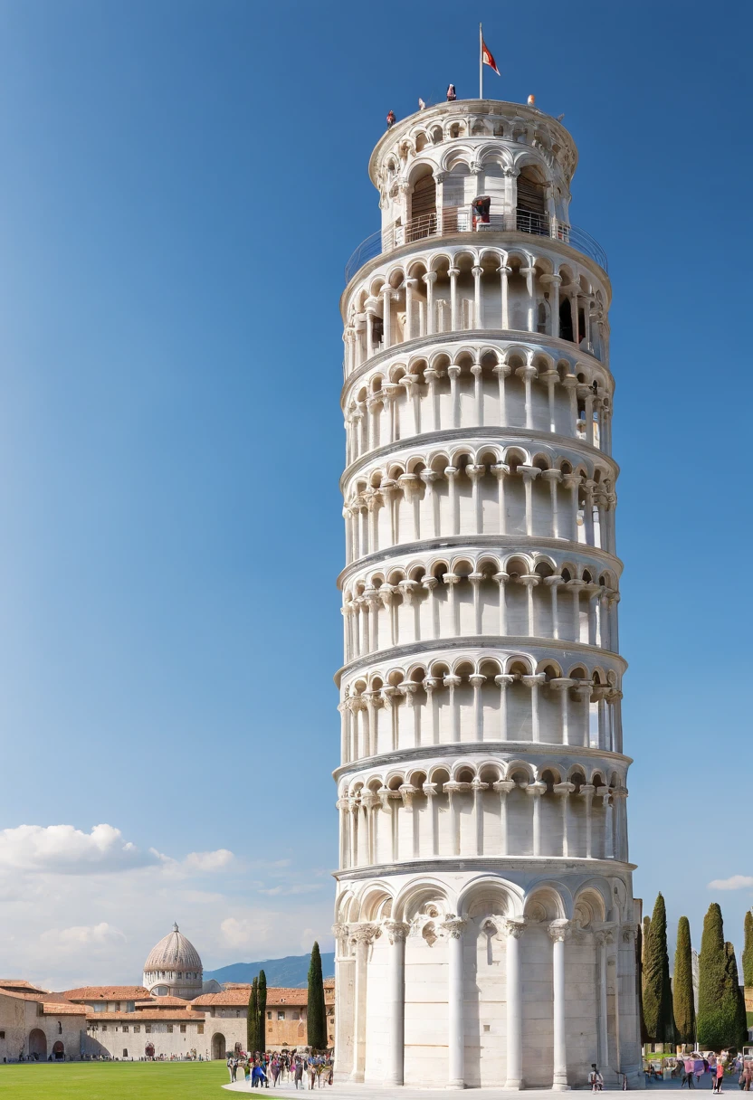 The Leaning Tower of Pisa combines several architectural styles – Byzantine, Romance and Arabic. It is built of stone, but decorated with Carrara marble.