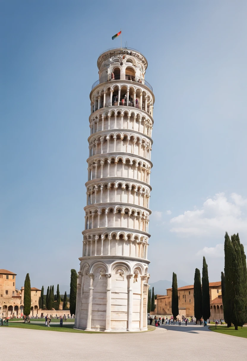 The Leaning Tower of Pisa combines several architectural styles – Byzantine, Romance and Arabic. It is built of stone, but decorated with Carrara marble.