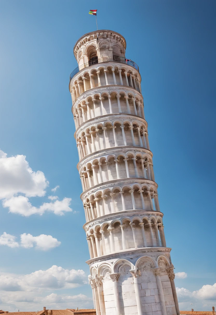 The Leaning Tower of Pisa combines several architectural styles – Byzantine, Romance and Arabic. It is built of stone, but decorated with Carrara marble.