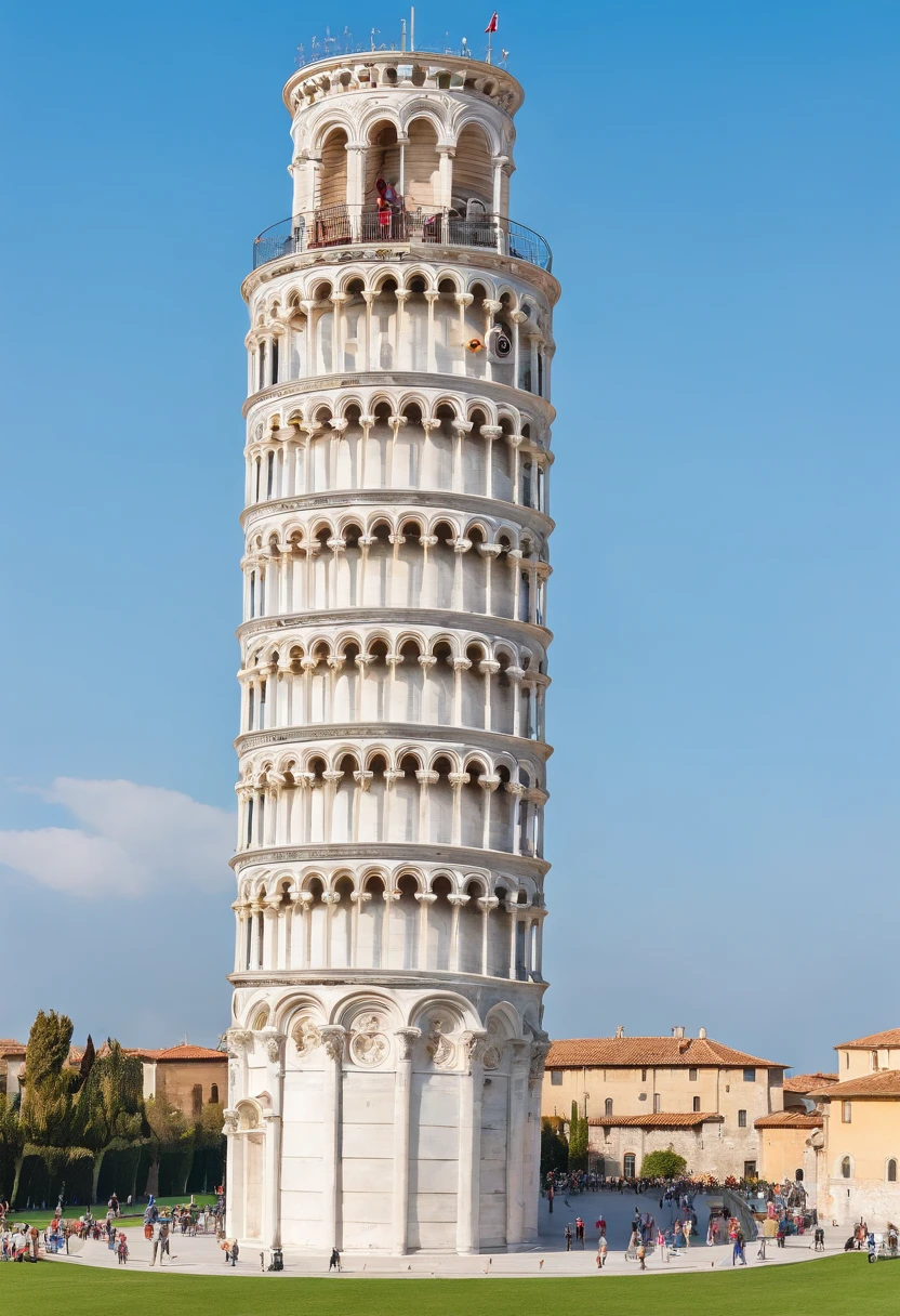 The Leaning Tower of Pisa combines several architectural styles – Byzantine, Romance and Arabic. It is built of stone, but decorated with Carrara marble.