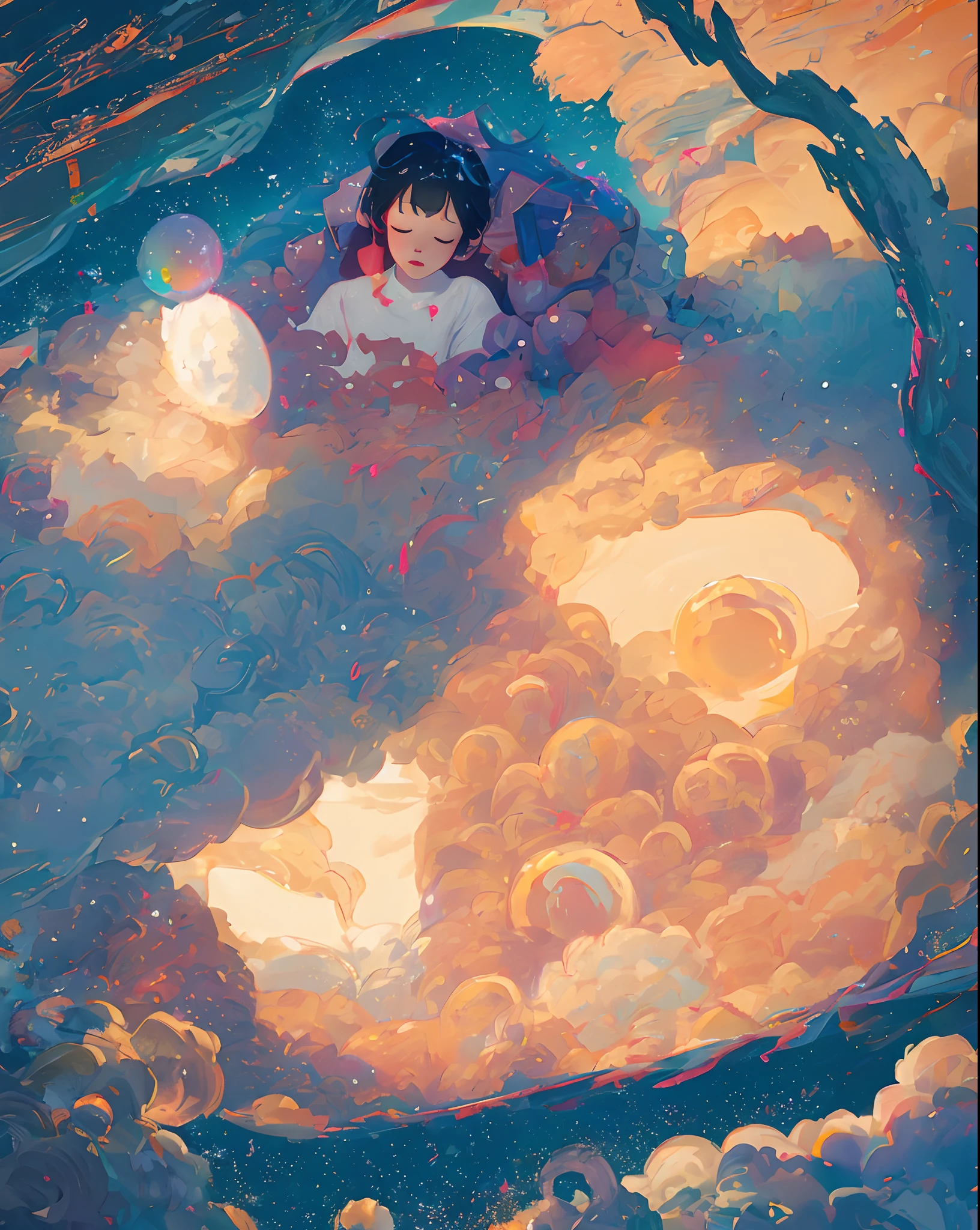 Dream, sleeping, dream bubble