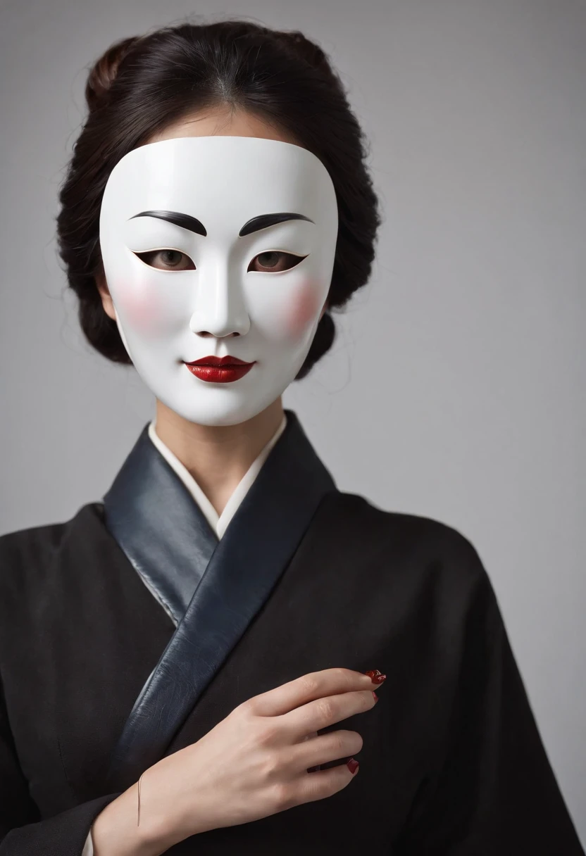 The woman in the black suit slowly turned around. However, on her face, there is a woman's Noh mask with a mysterious atmosphere, and you can't ask her real face or expression at all.

Before long, the woman slowly turned to me with each chair. Long black leather boots on the legs and black leather gloves on both hands. Whether it is thin or not, the leather gloves are perfectly attached to the woman's hands and thin fingers, and the hem is tightly stored in the cuffs of the white shirt, and a black leather belt watch is quietly ticking on the left wrist.

I think the woman is staring at me silently through the Noh mask that looks expressionless at first glance. The next moment, maybe my eyes met, the woman froze with her eyes down and embarrassed. But after a while, the woman slowly raised her face.

"Welcome, thank you for coming."

The woman suddenly greeted me with a calm, youthful, muffled voice that was never low. In addition.

"For some reason, I can't reveal my identity. Please call me "Manbi," which is the name of this Noh mask."

Only the last "se" was slightly inflectioned, and the woman called herself "Manbi". After that, she decided to call it "Manmei". " Continue to "mage" further.

"I've heard that Manbi means "the Noh mask of a woman who sprinkles the flattery of all". I don't have that kind of courage, but I hope I can act boldly with the help of this Noh mask."

A slightly lower, well-passing, calm, muffled woman's voice. Maybe "Manmei" is making a little voice. I'm wondering what kind of woman she really is.