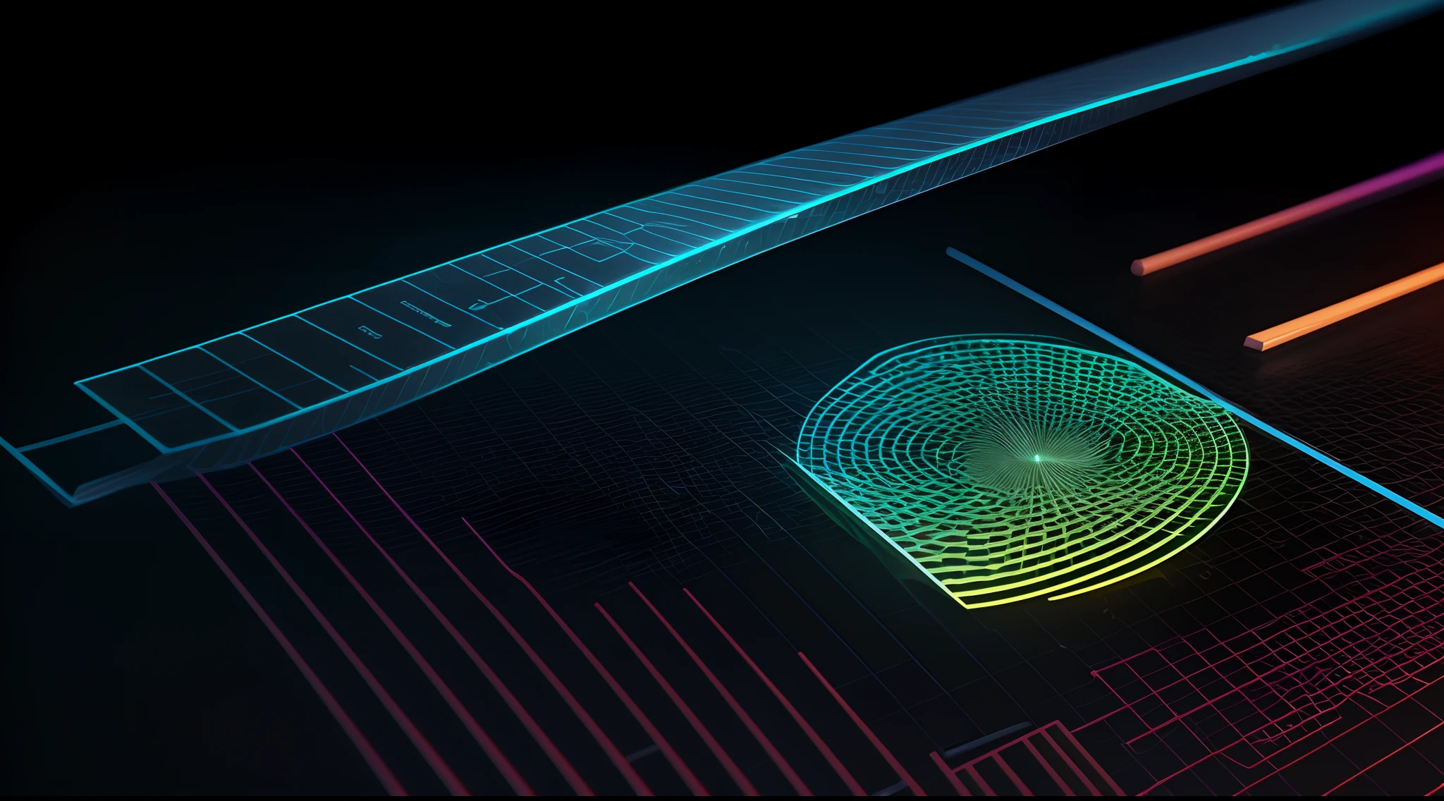 Engaging 3D visualization featuring stunning graphs、glinting