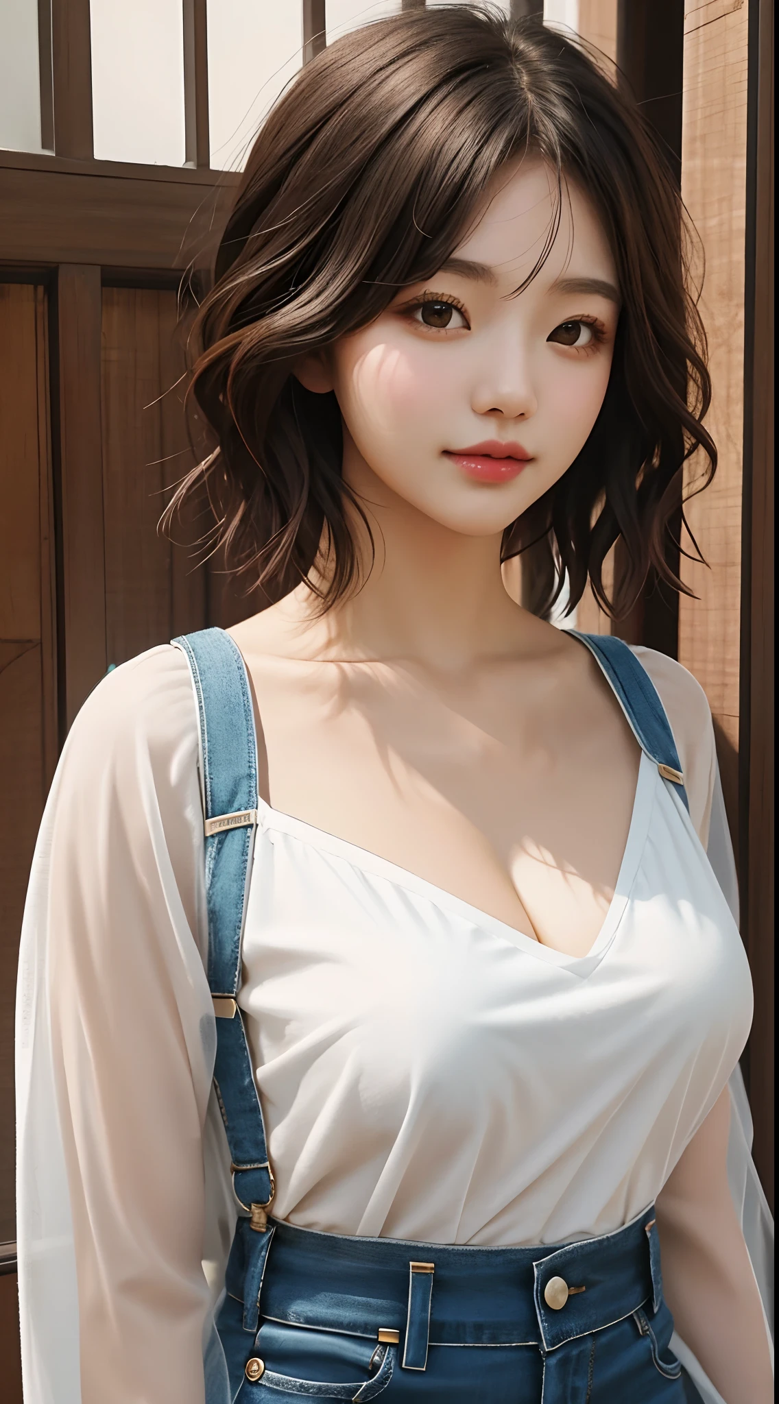 Girl, Single, Best Quality, Upper Body, Beautiful, Pretty, Radiant, Breast-Large, Short Hair