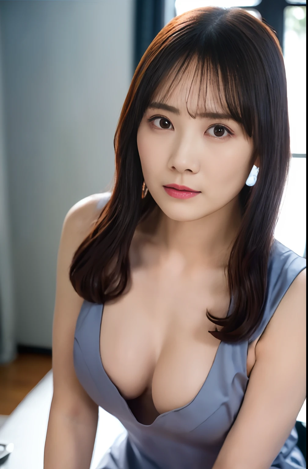 mix4, (8K, Raw photography, Top image quality, masterpiece: 1.45), (realisitic, Photorealsitic: 1.37), one girls, cute little, A city scape, natta, Sateen, Wetty, profetional lighting, photon maping, Radio City, physically-based renderingt, Gradient black hair, white hair, short curly hair, a handsome, girl with, Ren Hao(((Deep V-neckline)))Slip Dress, Top Quality Photos, hight resolution, 1080p, (clearface), (Detailed face description), (Detailed hand description), (masterpiece), (Exquisite CG)、extreme light and shadows、dishevled hair、master work、abundant detail、(Fine facial features)、(top quality photo)、(masuter piece)、(A detailed eye)、Look in front of you、Fine clavicle、((large boob、big areolae))、(((Areola_slip)))、((puffy areolas))、((sideboob barbosa))、(underboob)、(((collars)))、cleavage of the breast、