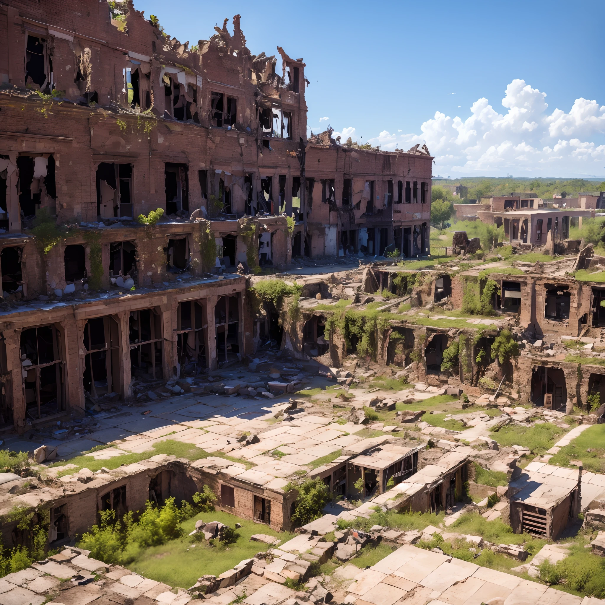 Ruins, ruins of town, ruins of fabric