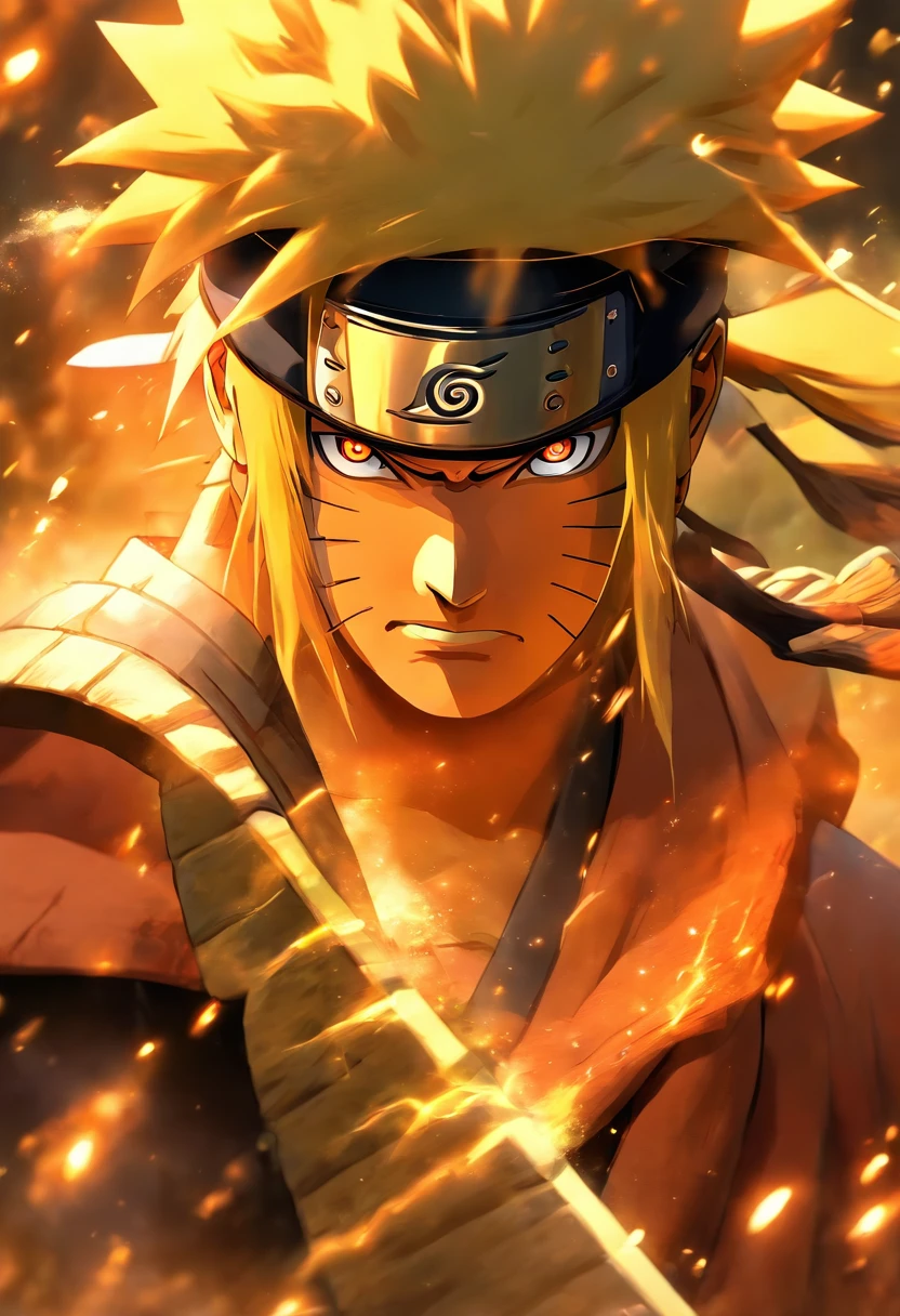 In a mesmerizing tribute to ancient warriors, Naruto stands in the enigmatic outfit of the former samurai. Covered with finely carved armor, It tells stories of past battles. Le casque, crowned by a majestic ridge, conceals Naruto's face while exuding an air of mystery and reverence. Eyes hidden behind a visor, He stands with an unshakable position, Embodying the honor and discipline of the samurai lineage. armure, engraved with symbols of strength and resilience, is a testament to Naruto's journey and growth. A hand rests gracefully on the handle of a legendary blade, its blade reflecting light in the ethereal glow. While the ancient metal of the armor captures the sun's rays, He whispers forgotten legends and the spirits of warriors of the past....... Dans cette rencontre captivante, Naruto, Dressed in the ancient armor and helmet of the samurai, is ready to face any adversary with the wisdom and valour of his predecessors, His spirit ignites with the determination to protect everything he holds dear........