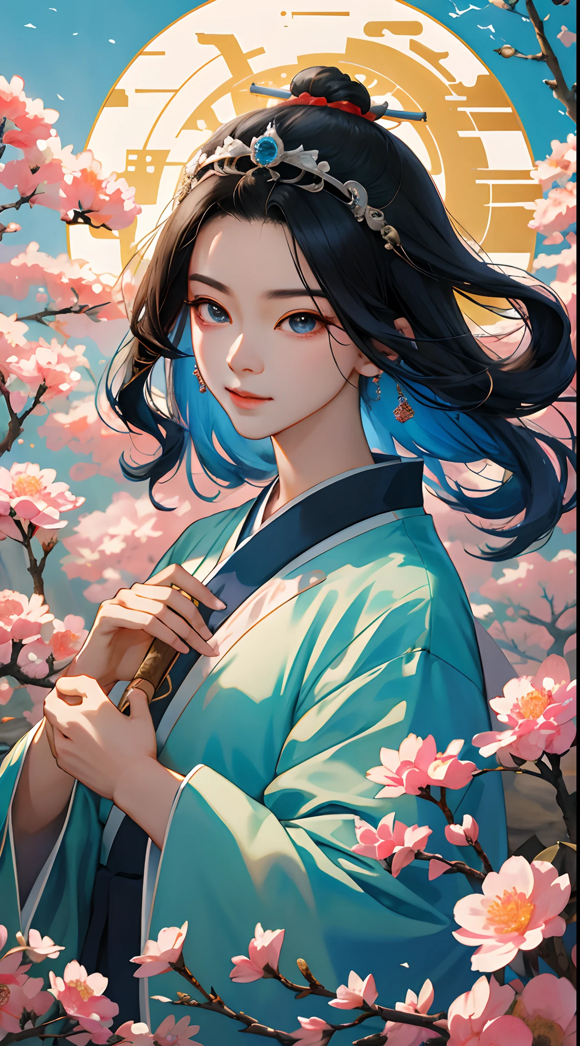 (Daisaku),(Need),(Super meticulous),best qualtiy,tmasterpiece,A high resolution,a beauti,Blushlush,Bright big eyes,Chinese Hanfu,Luxurious tiara,White light gauze Hanfu, Xianxia, conservativelydressed,choker necklace,jewelry,beautfully face,Half-life portrait,Courtyard background of ancient Chinese architecture,8k wallpaper,tmasterpiece,Best quality at best,ultra - detailed,(beautiful detailed face),(美丽细致的眼睛)k hd,Unbeatable masterpiece(half-body portrait)