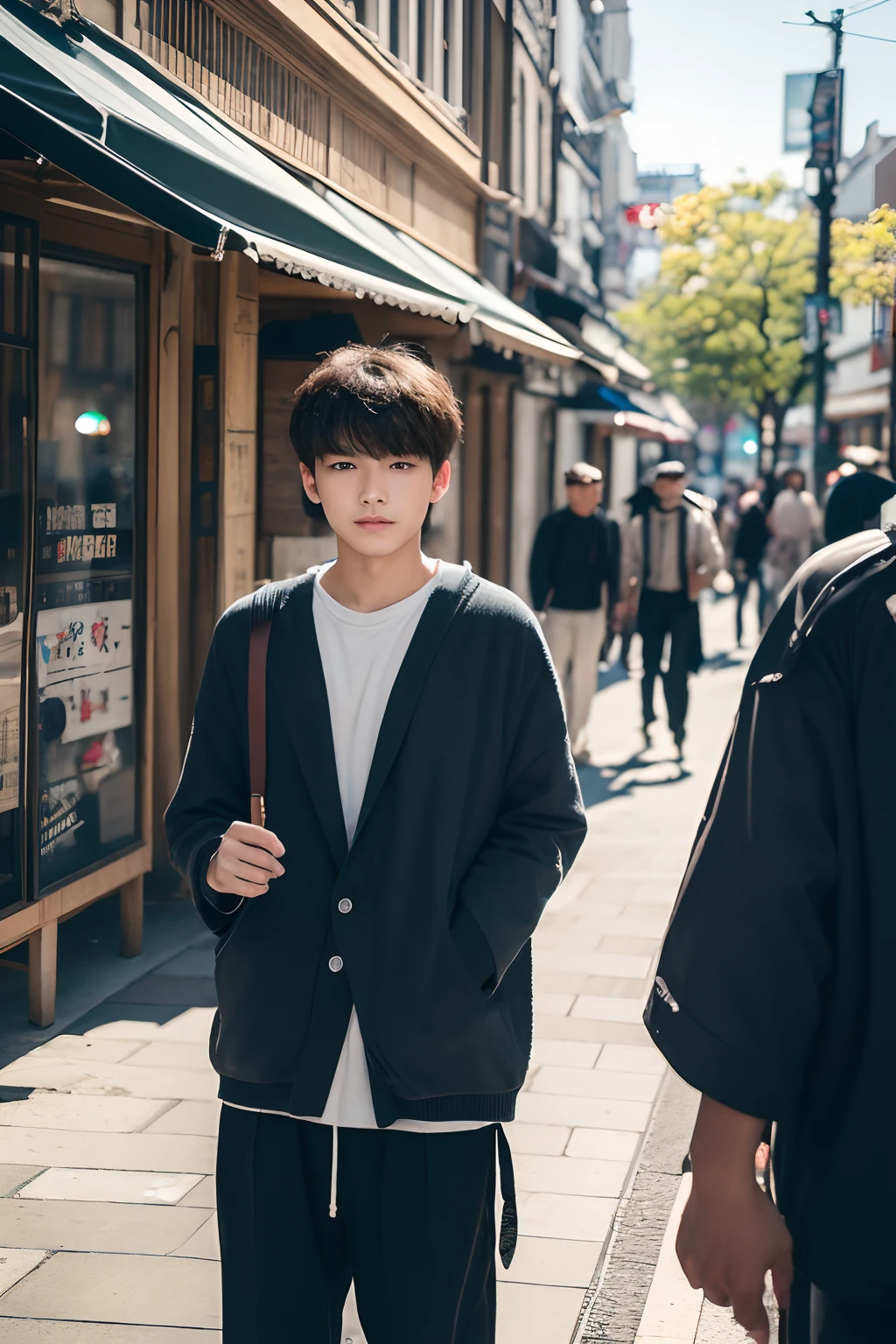 (top-quality、8K、32K、masterpiece)Young men、street snap、TOKYOcty