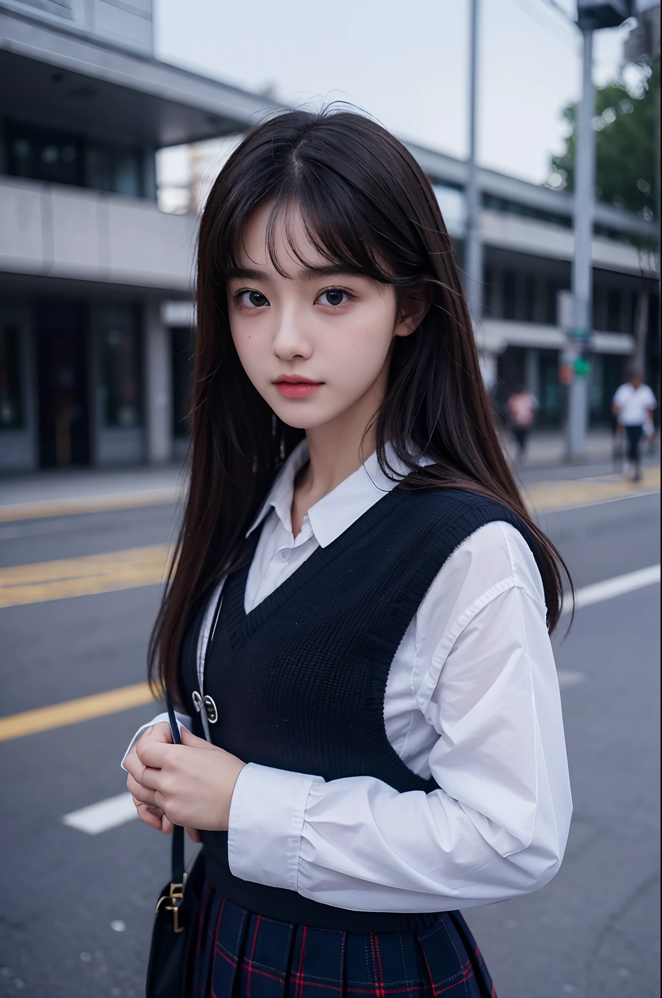 8K、top-quality、1 schoolgirl、detailed facial expression、An ultra-high picture quality、18year old、nffsw、Perfect Style、
