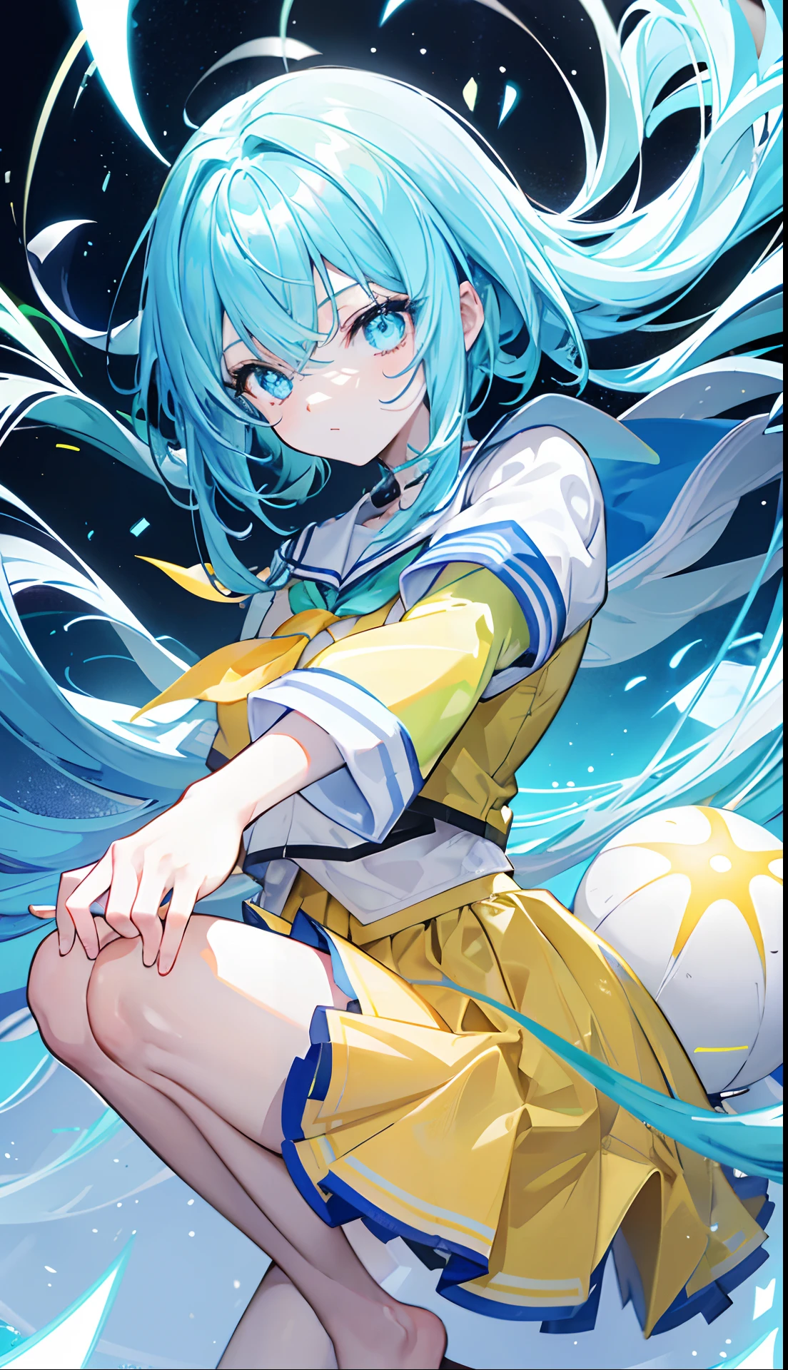 ((rimuru tempest, crop top, armpit, short pants, jungle)), masterpiece, Top quality, Ultra high definition, Maximum resolution, Very detailed, Clean skin, Anime.