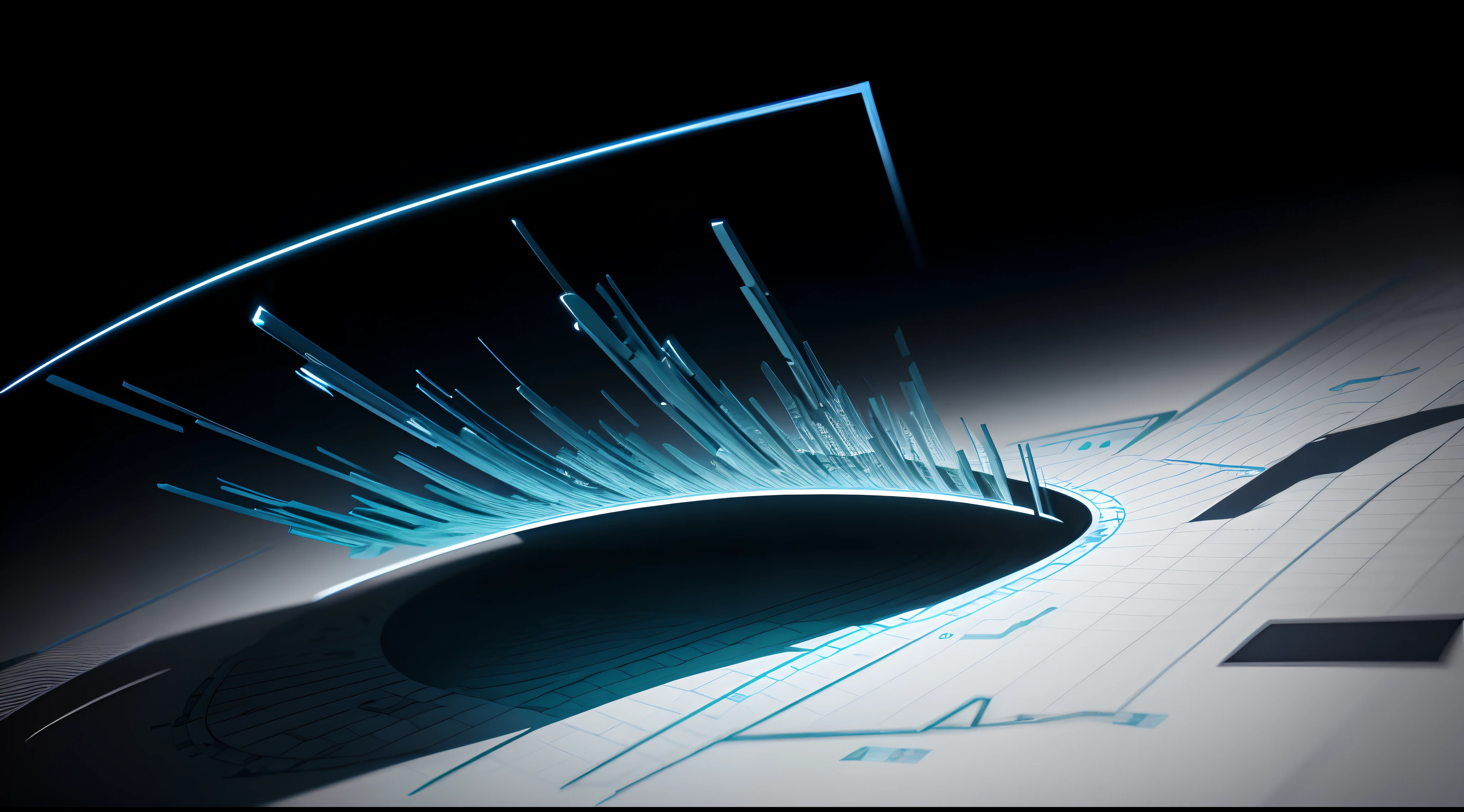 Engaging 3D visualization featuring stunning graphs、glinting