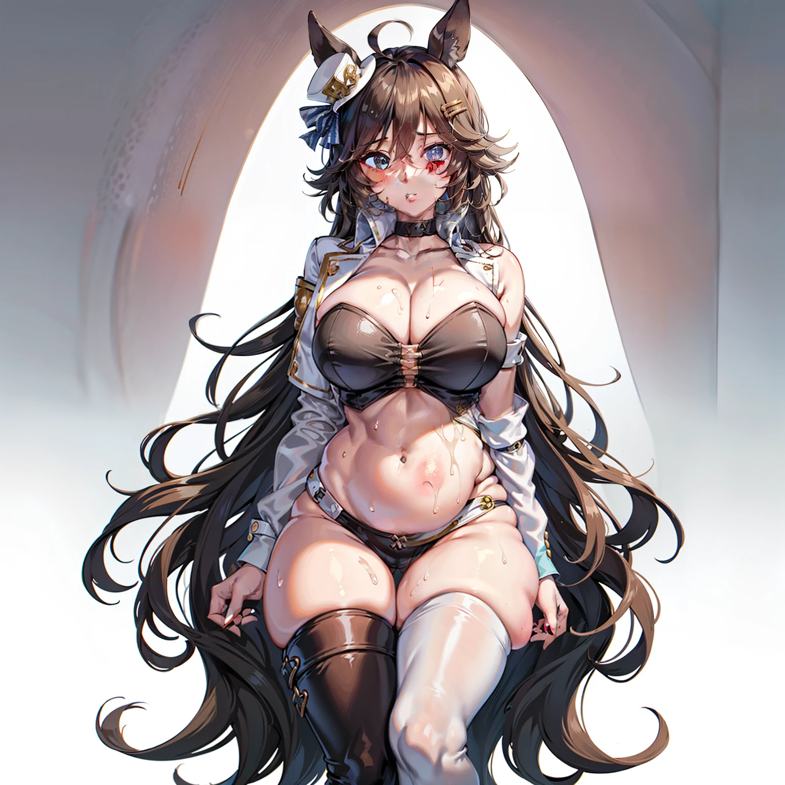 ((Extreme Detail)),(ultra-detailliert),the Extremely Detailed CG Unity 8K Wallpapers,bestbestquality,purah_totk,posing in the,Fat girl。Her height is around 5 feet 2 inches(157 cm),with a huge mommy body。Her skin color is fair and smooth,Make her look older。She has a slender nose,Her lips are naturally pink,Slightly full。Her eyebrows are well-shaped,The arch is clean,Outline beautiful eyes。She's huge,good shape。See the big picture,Her appearance is、It is characterized by a calm and gentle look,Represents her gentle nature。Sexy girl with huge thick body,You can see all her curves and her contours 。She is huge with plump fat and fat,very tight,You can see all her curves and body。Her whole body is visible。goddes,slimey,MuCoi,Disgusting,,Blushing and shy,Colossal tits ,Super tall female monster,Female monster standing beside a skyscraper,Big Mac Female Monster Orc,female monster,Giant Banshee,behemoth,huge sense of oppression ,Terrifying and fascinating、1girl in,barechested、ssex、The whole body is visible、gigantic cleavage breasts,very Bigger breasts、Big ass、Milk secretion,big areolae、teats、swimming pools,Get wet,、full of sweat,Heart of Love、show off groin、Ahe-face、Toro Face
