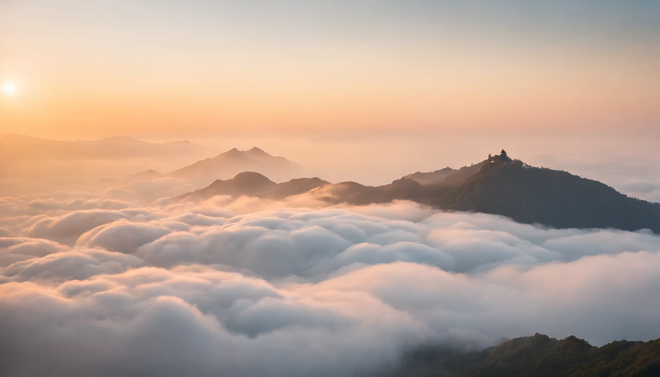 sea of clouds,Goraiko、morning glow,doa