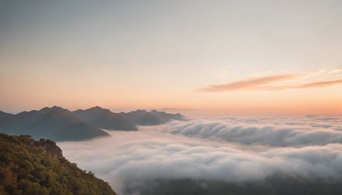 sea of clouds,Goraiko、morning glow,doa