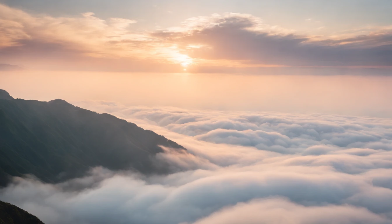 sea of clouds,Goraiko、morning glow,doa