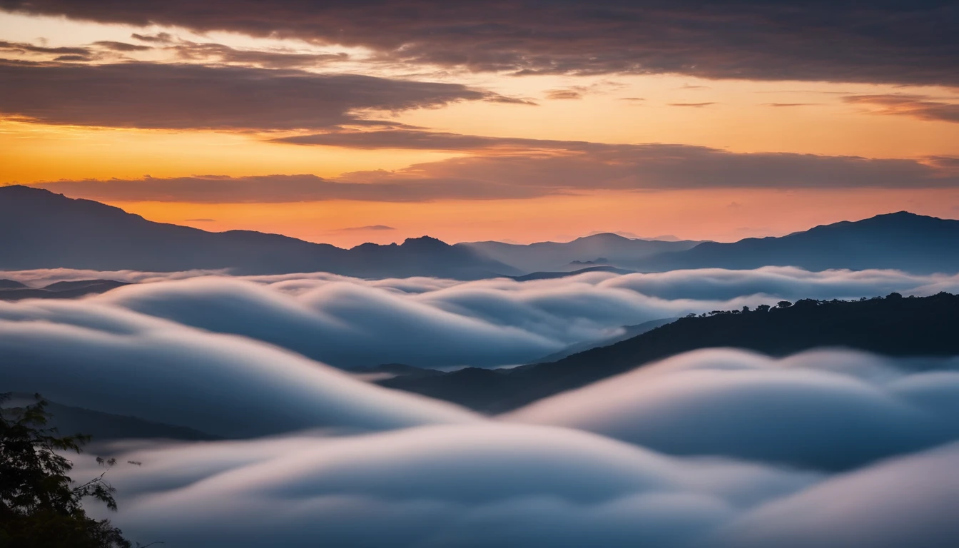 sea of clouds,sunrises、morning glow,doa