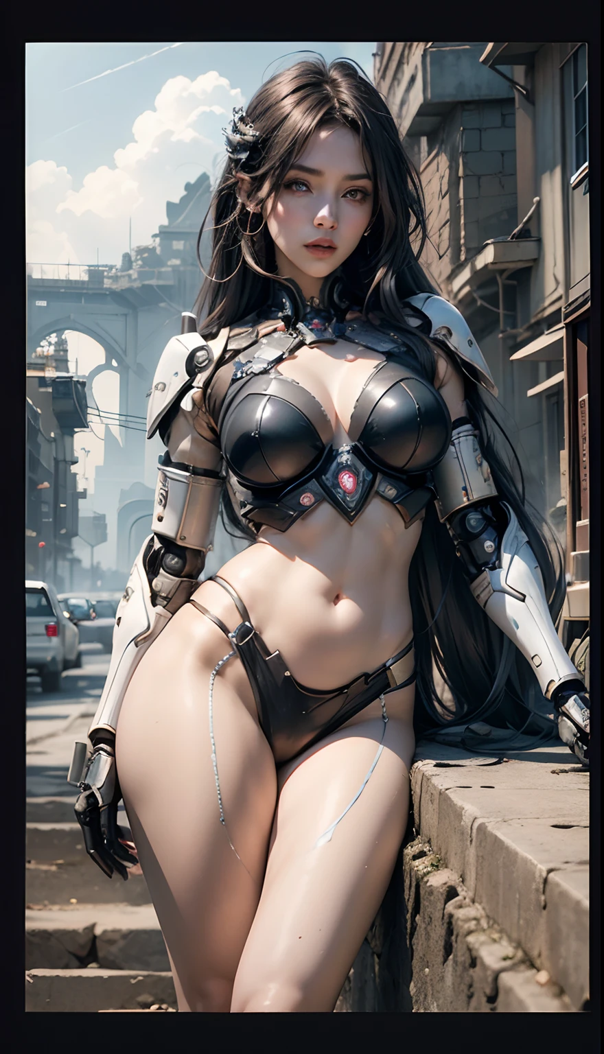 realistic visual effects,attractive beautiful,dramatic contrast,Gentle lighting,Delicate warmth,the soft light,hyper HD,
Extremely colorful,best qualityer,perfect female shape,HighDynamicRange,long eyelasher,Unbeatable masterpiece,Snow-whiteskin,putting makeup on,
Sexy goddess,Large metal mechanical gears,Strange sky,8K high quality,A pair of big eyes are beautiful and moving,White skin,Makeup,Sexy outfit,
【Background with】Large gold gear,Doomsday ruins,Giant tornado,The setting sun burns the clouds,Multiple planets,The end of the world,Multiple planets,Mards,Jupiter,Lightning Thunder,
Mercury,Strange sky,Giant tornado,Blue light,salama,Large flying machines,Cool car,Time Tunnel,nuclear power plant,Futuristic car,Cool headlights